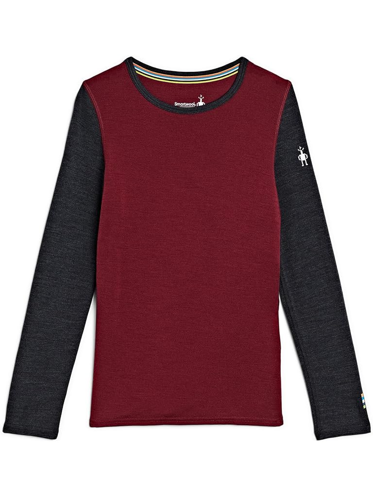 Pink Smartwool Classic Thermal Merino Base Layer Crew (Toddler/Little Kid/Big Kid)