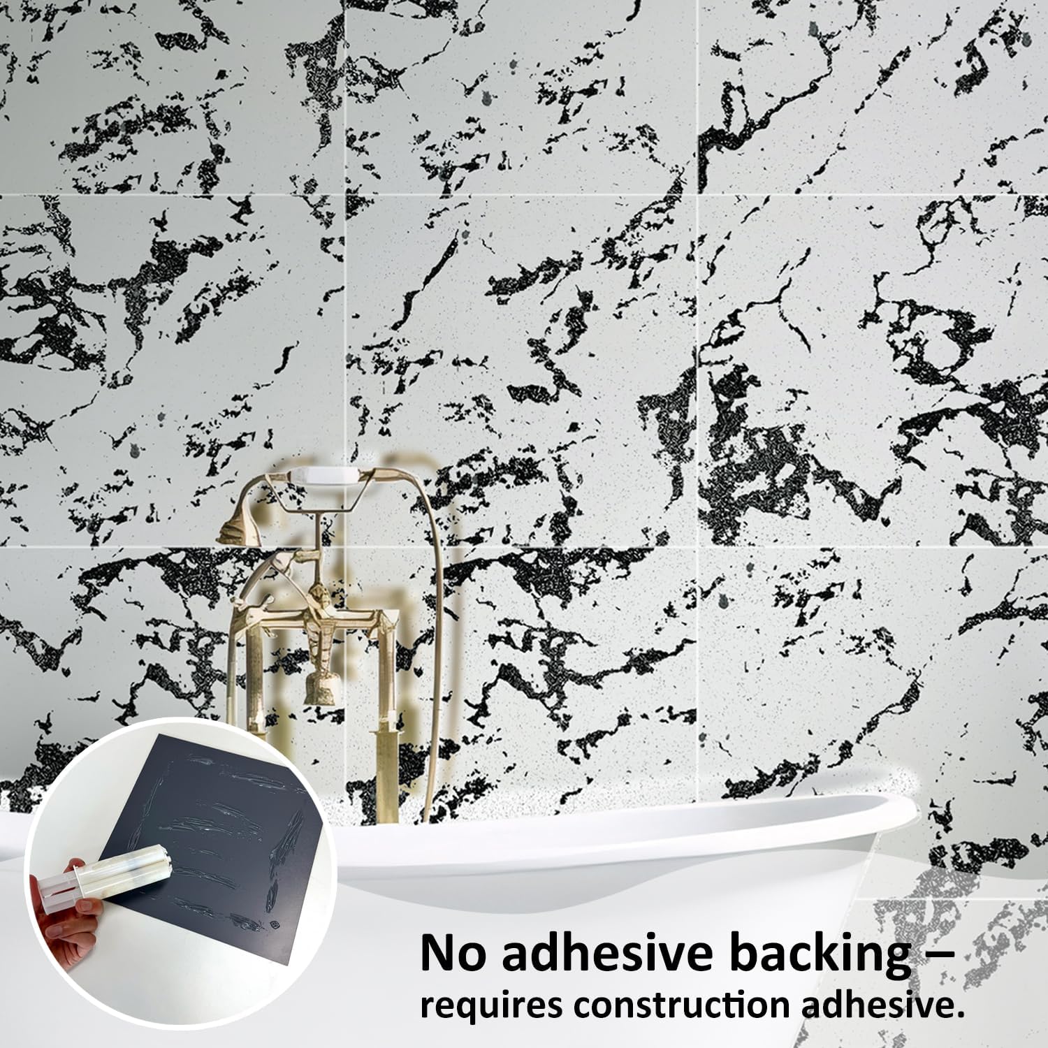 LiveInUrban 12PCS Silver Antique Acrylic Wall Panels for Home Living Room Bedroom, Distressed and Torn Stone 11"x11"