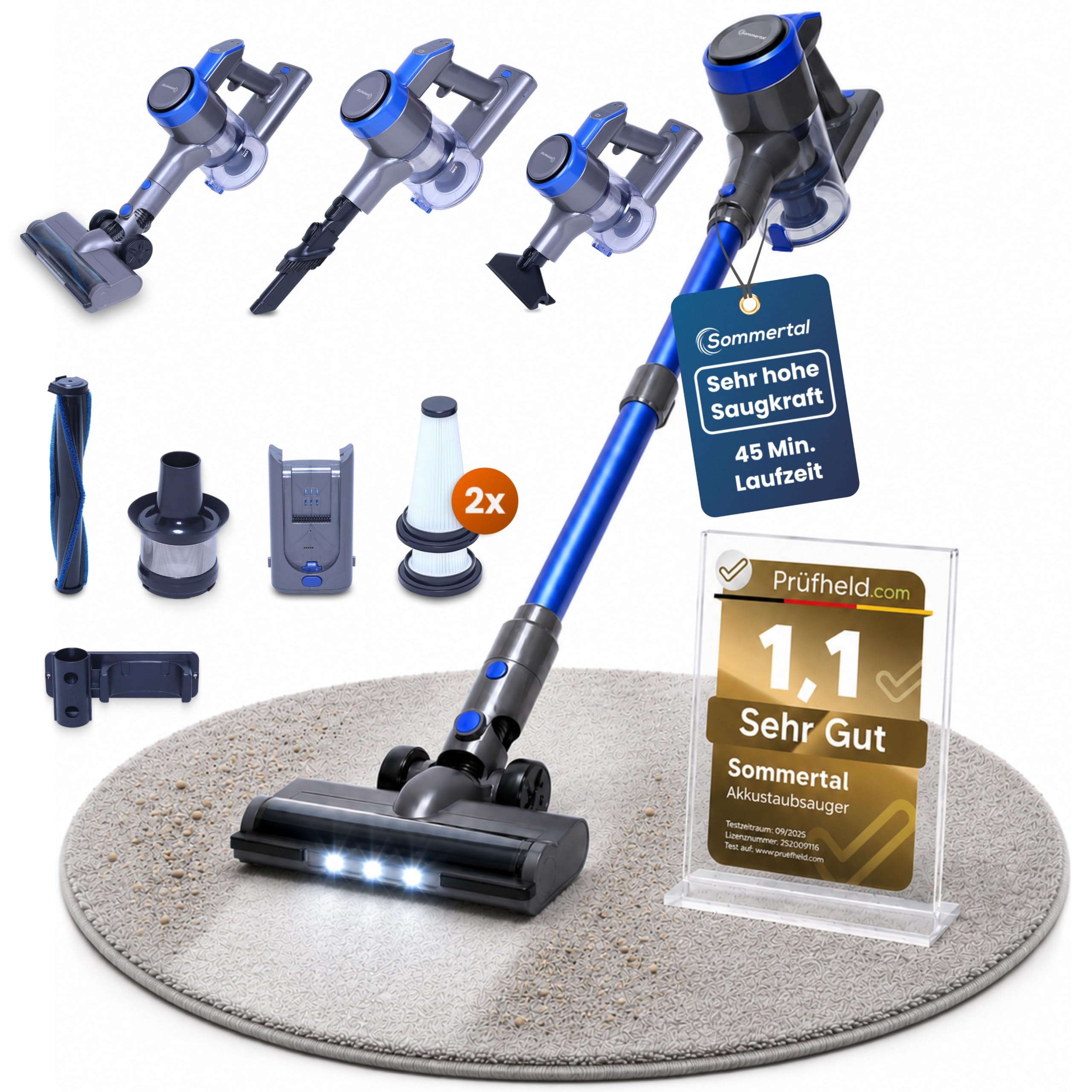 Sommertal VARIO150 Akku Staubsauger 3in1 — 45min