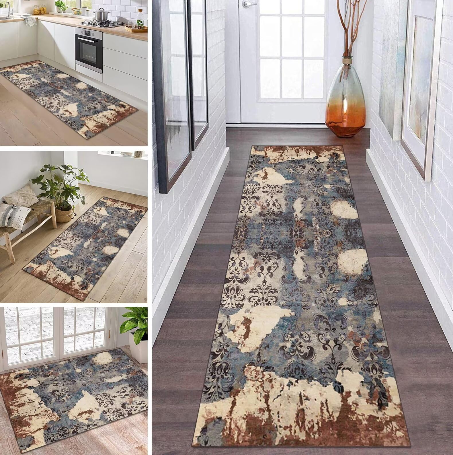 Tapijtloper voor gang, keuken, antislip, wasbaar, keukenloper