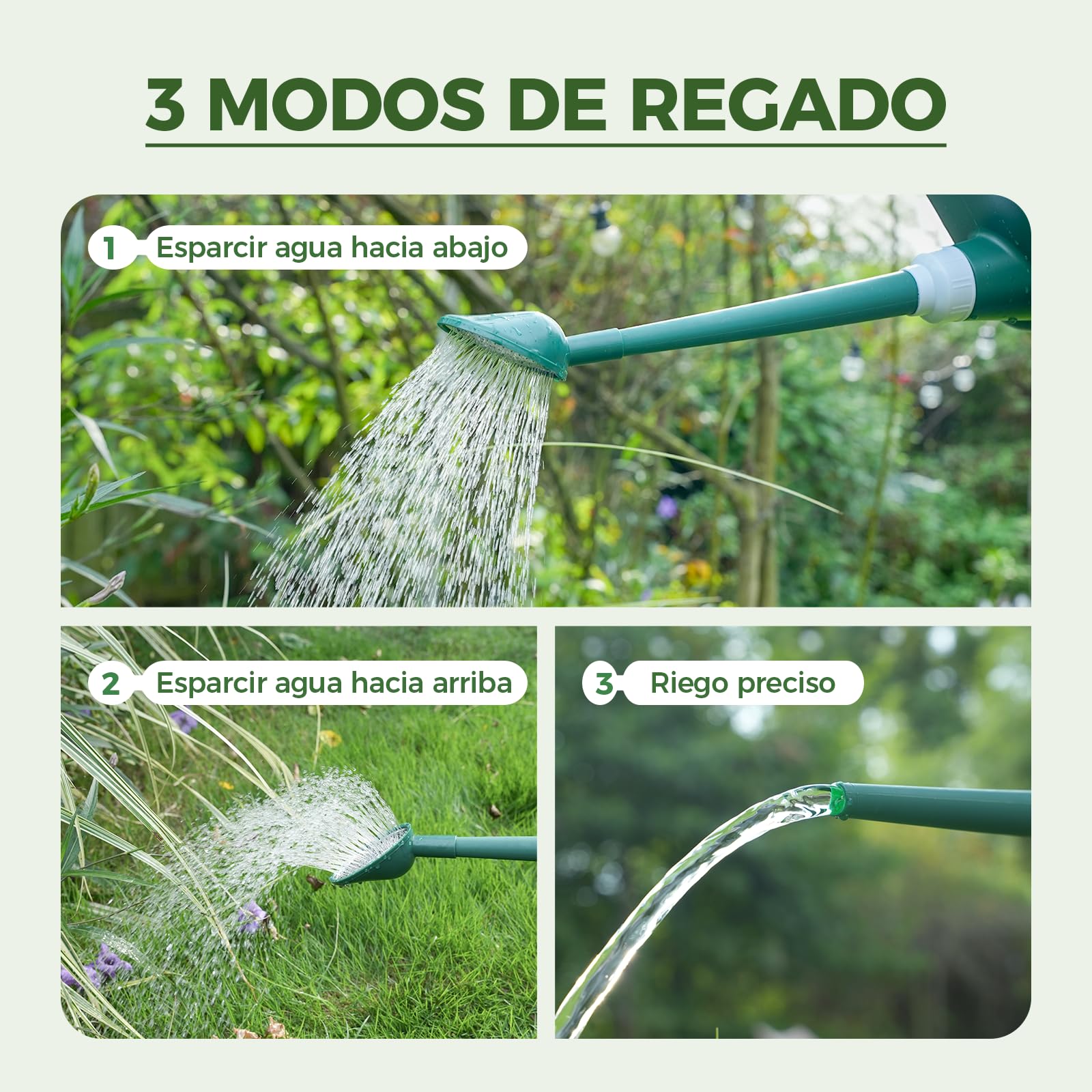 Bamworld Regadera Plantas de Interior 7.5 litros (2 Galones) Regadera de Plástico con Pico Largo para Interior Exterior y Jardinería
