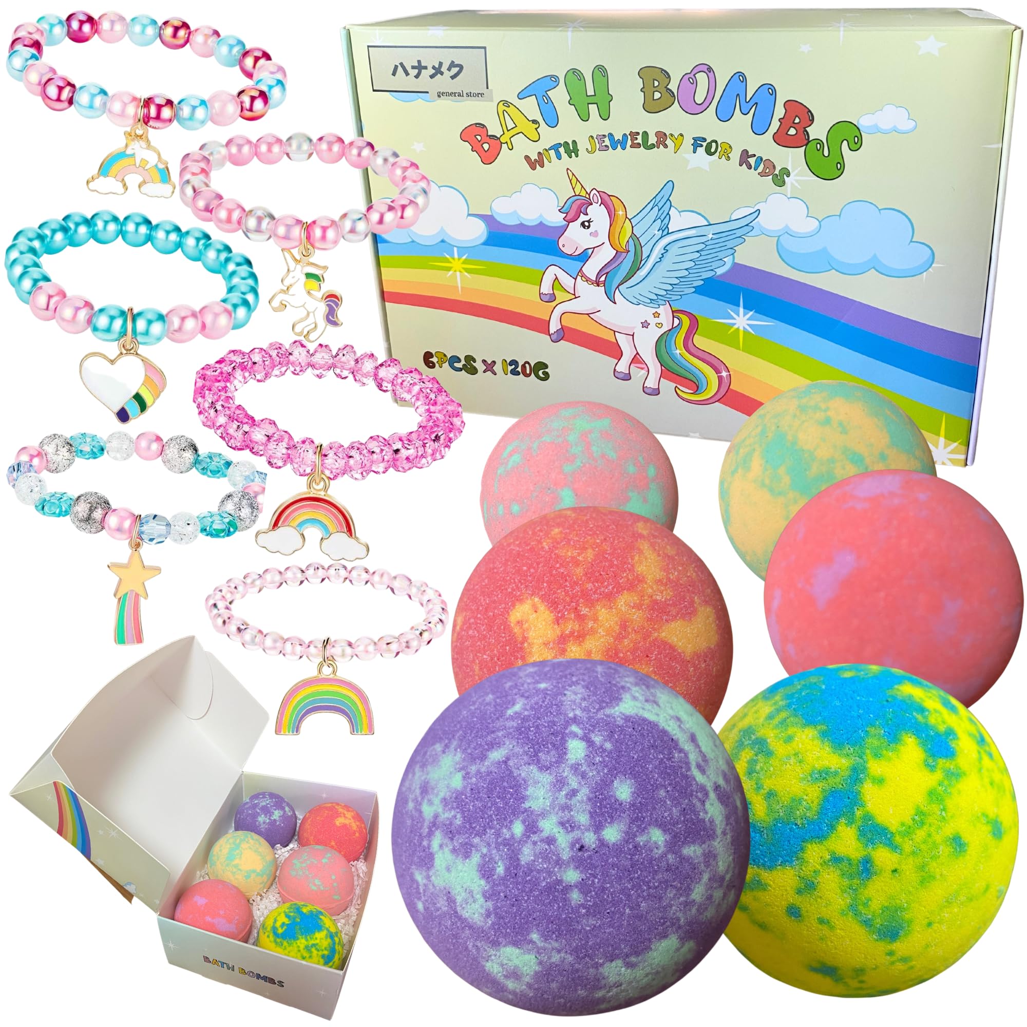 バスボム　入浴剤 Amazon.co.jp: ハナメク Unicorn Bath Bombs バスボム おもちゃ