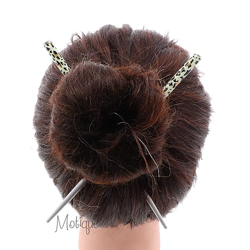 Miniatura 10 de Señora china impresión y animal print palos de pelo para las mujeres - naranja