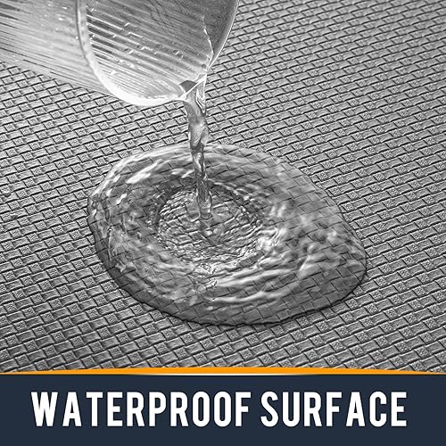 Miniatura 7 de Tapete de cocina 2 piezas antifatiga acolchado para corredor de piso, tapetes de cocina acolchados para estar de pie, 17 x 59 pulgadas + 17 x 79