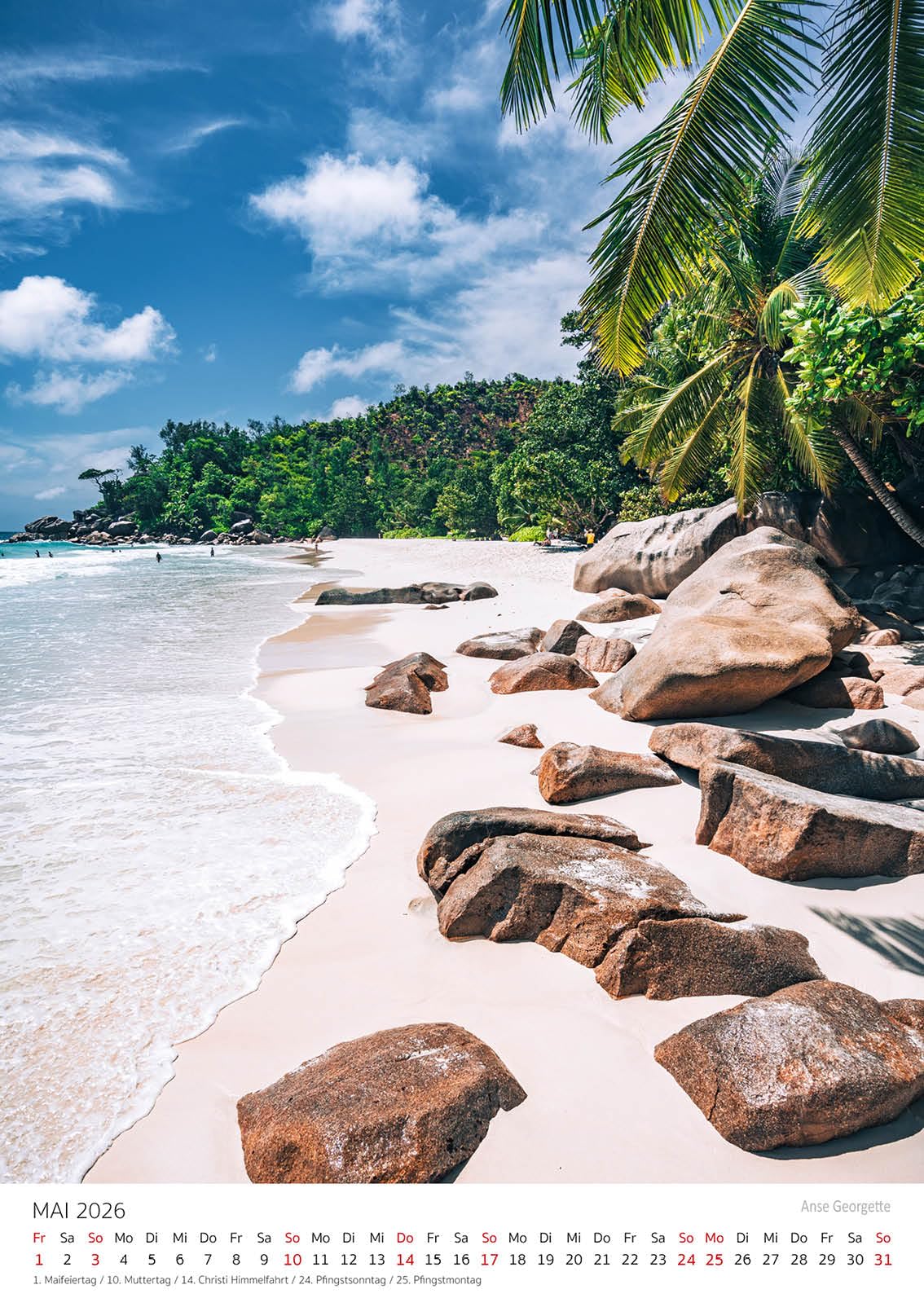Edition Seidel Premium Kalender Trauminseln Seychellen 2026 Format DIN A3 Wandkalender Afrika Victoria Insel Traumstrände Lagunen Riffe Stefan Becker