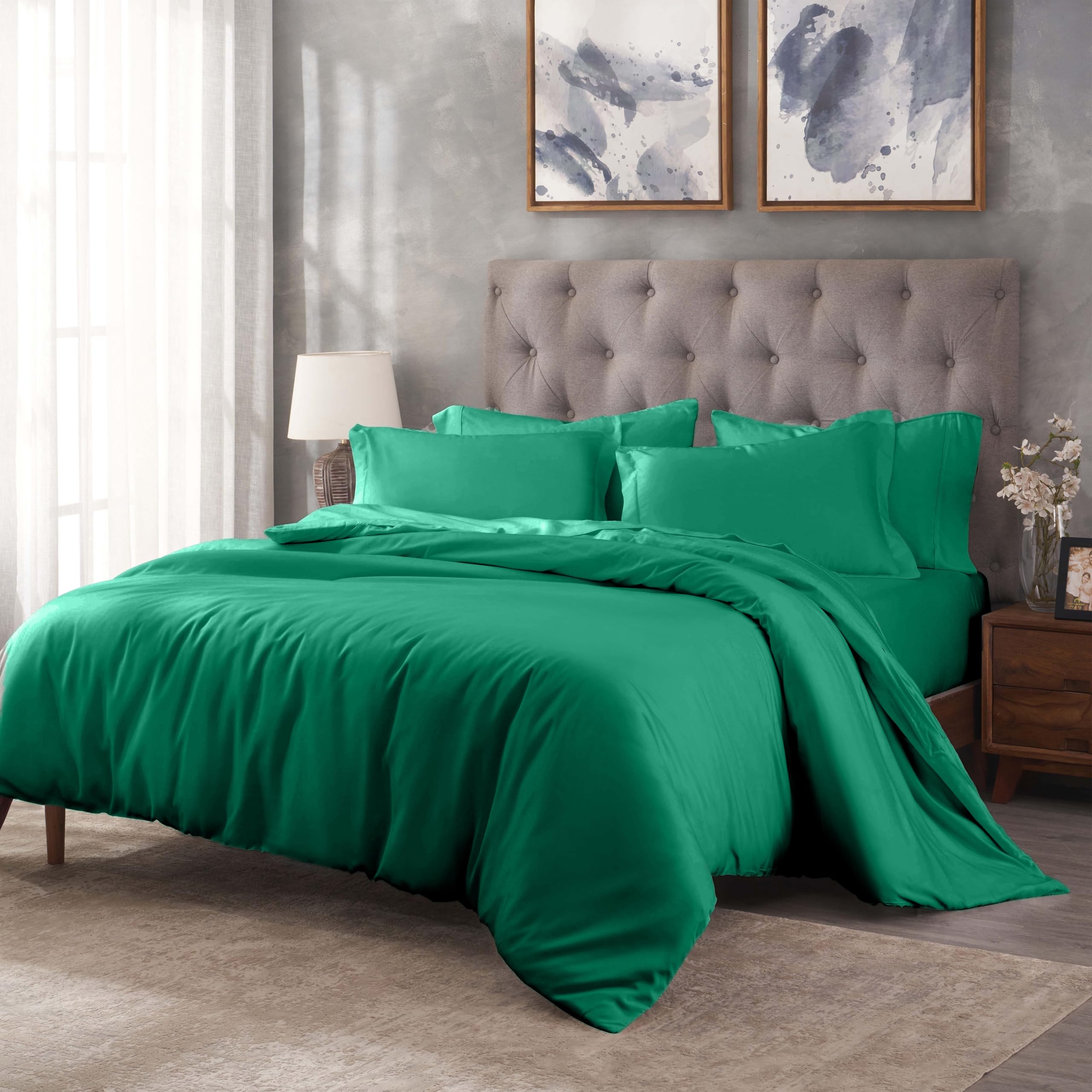 Parure de lit coton égyptien 400 fils housse de couette