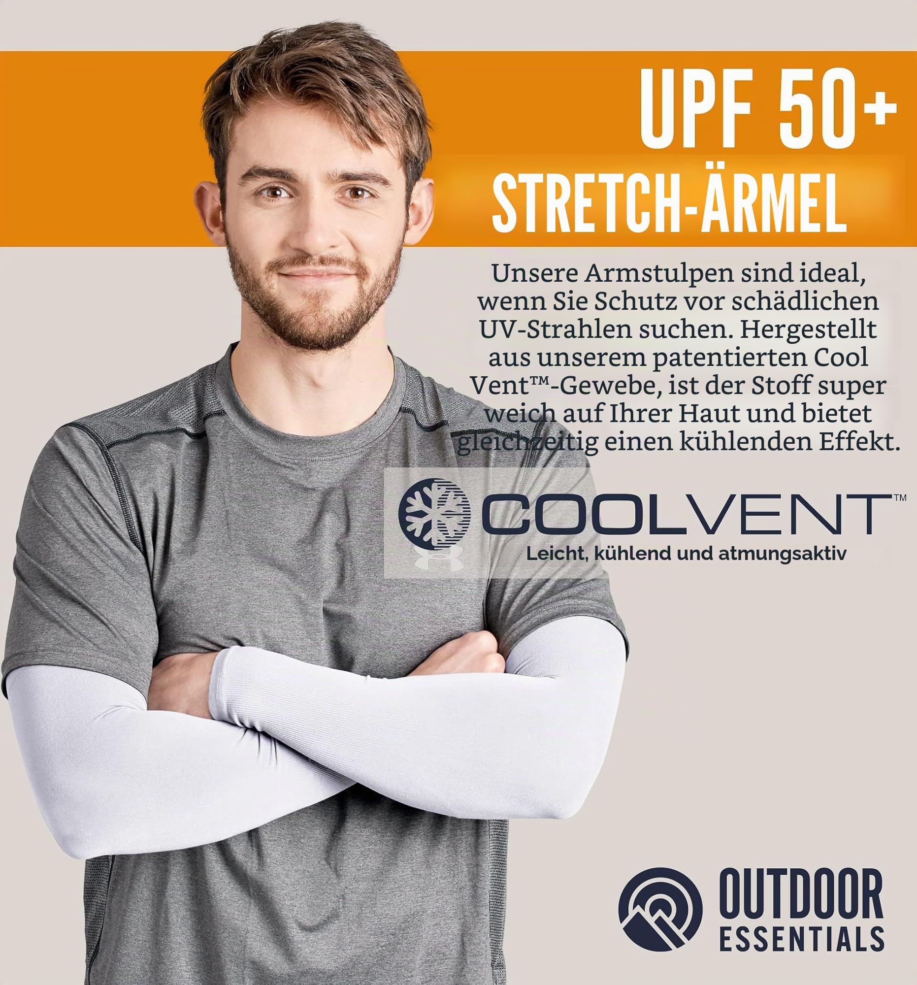 UV-Sonnenschutz Kompressions-Armstulpen – Tattoo Cover Up – kühlende Sportbandage für Fußball, Golf & Volleyball