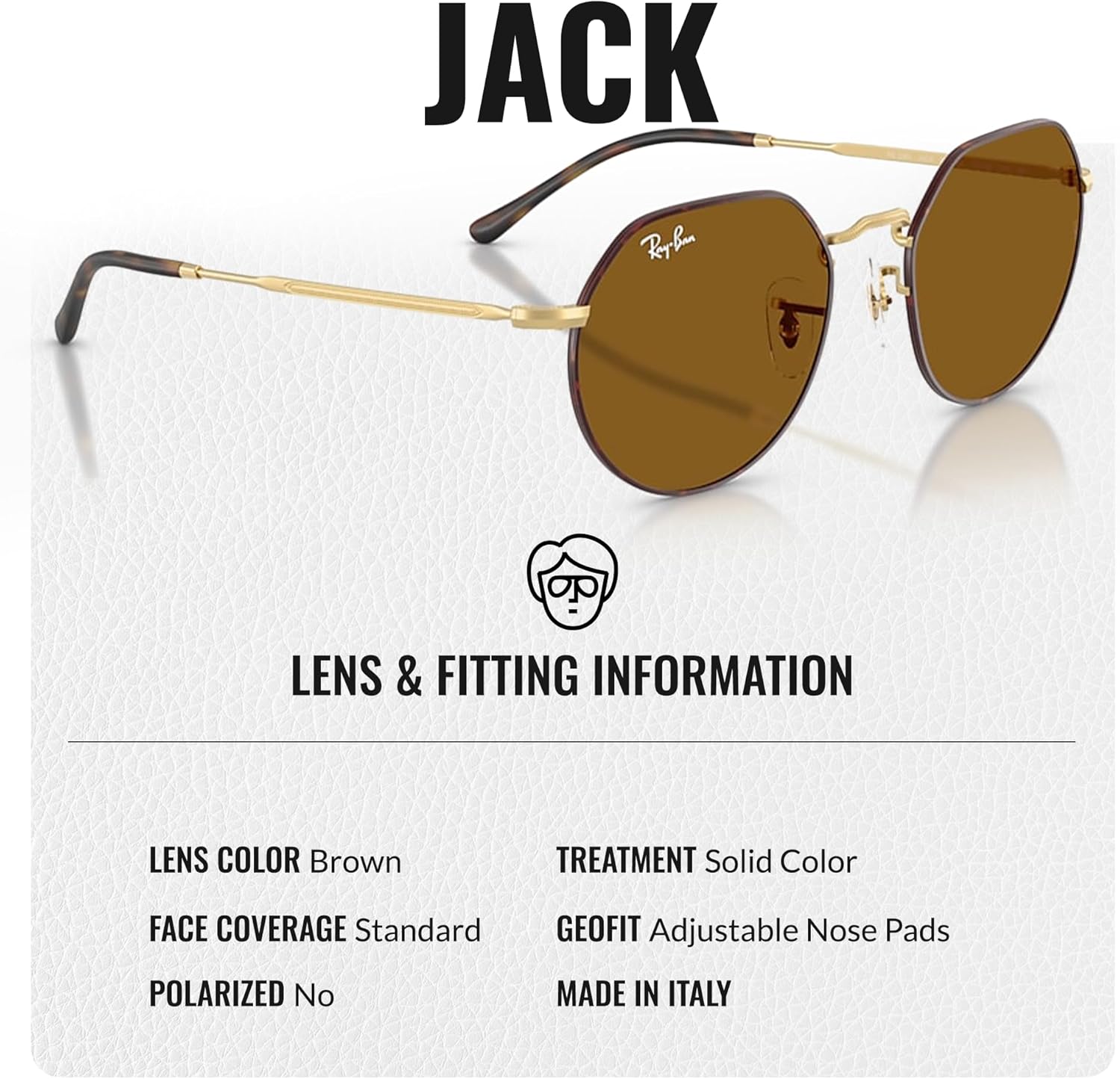 Ray-Ban RB3565 JACK Square-Round Shaped Sunglasses for Men & Women with Official RAYBAN Eyewear Kit - Image 4