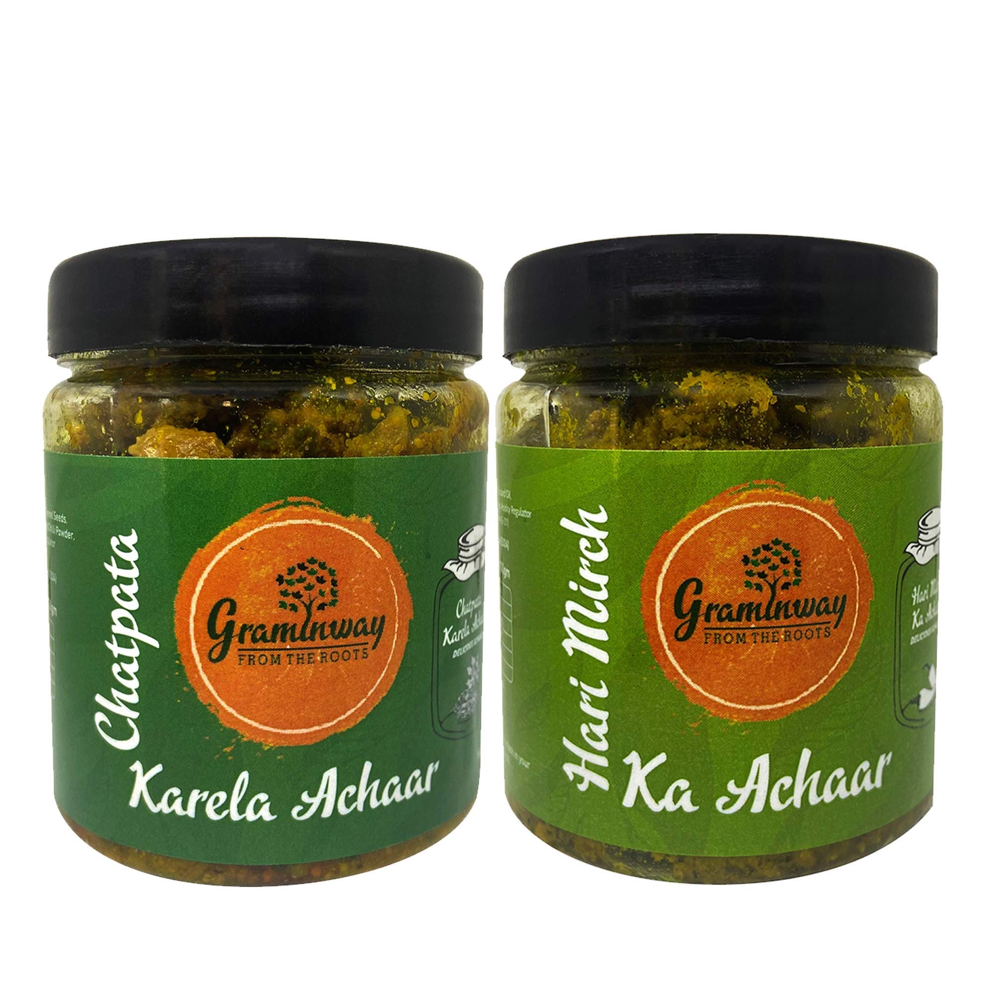 Graminway Chatpata Karela Achar and Hari Mirchi Ka Achar - 2 x 200gm (B07FMSZJSH) Amazon Price History, Amazon Price Tracker