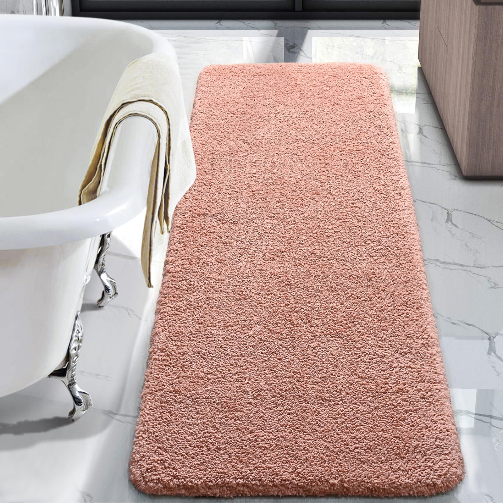 Amazon.com: LOCHAS Bathroom Rug Runner 24x60 Inch, Soft Thick Absorbent ...