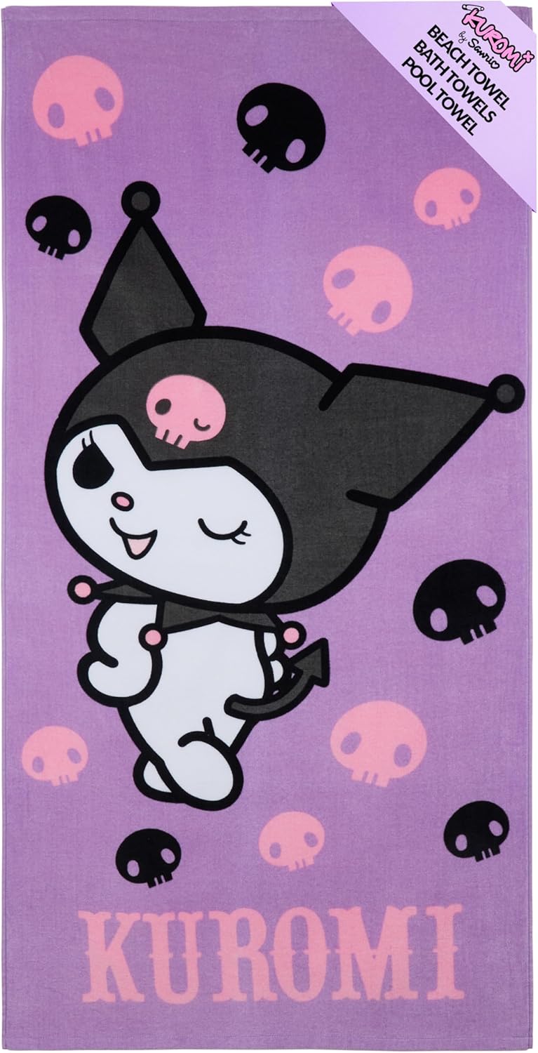 Hello Kitty Towel for Kids Teenagers Women Quick Dry Towel for Pool Beach Bath Swimming Trips Travel Essentials 55x28” (Purple, 55 x 28inch)