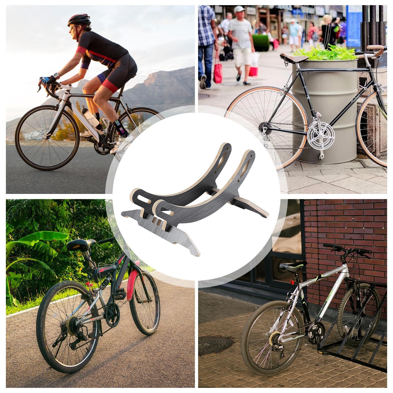 Generisch rowerowy, regulowany, przenośny uchwyt | Podłogowy stojak rowerowy do prezentacji rowerów górskich, dla kierowców, na podłogę, do mieszkania, garażu, ogrodu