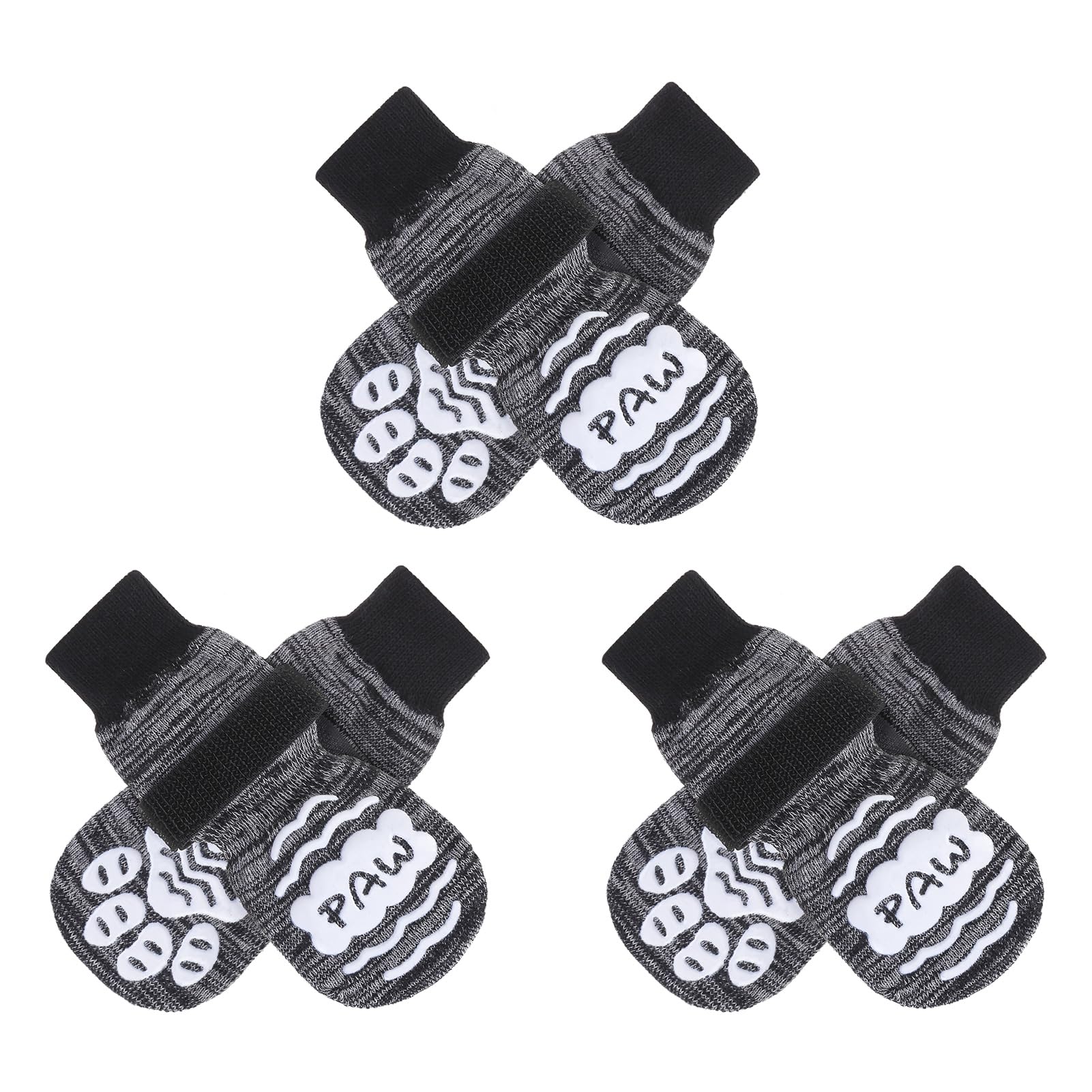 BEAUTYZOO Anti Slip Dog Socks for Small Medium Large Dogs,Paw Protector with Grips for Hardwood Floor Hot/Cold Pavement,Traction Control 3 Pairs AntiTwist Dog Shoes to Prevent Licking for Senior Dog (B09NC1JCL4) Amazon Price History, Amazon Price Tracker