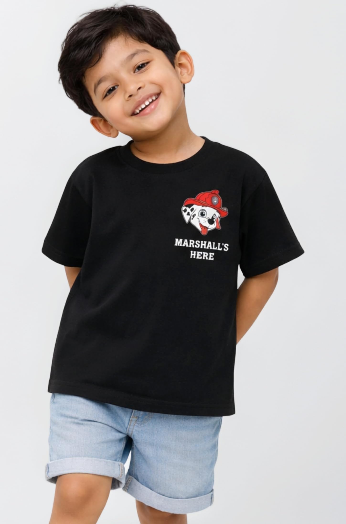 Boys Graphic Printed Cotton T-Shirt | Front & Back Print | Round Neck | Relaxed Fit Comfortable Everyday Wear