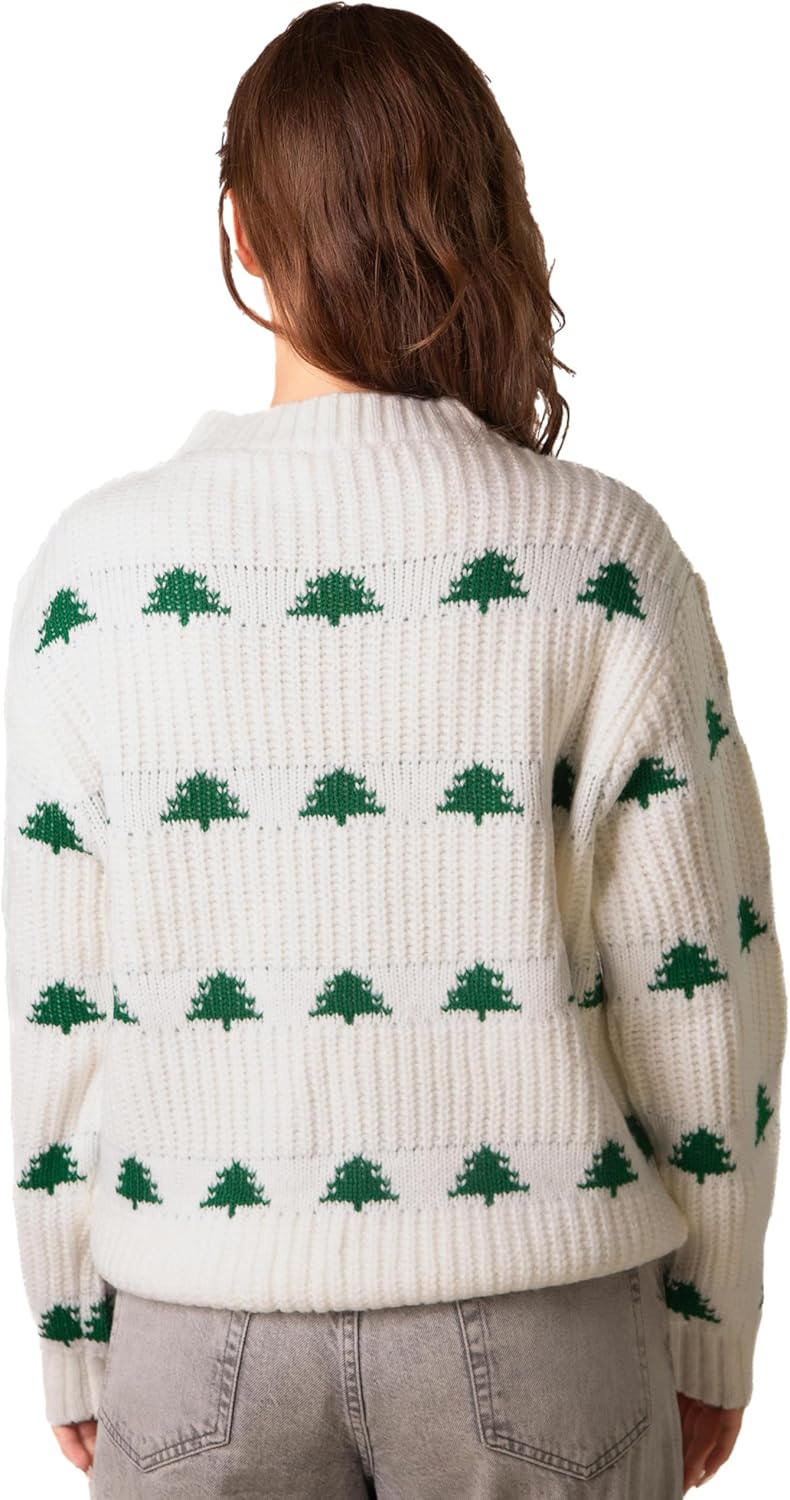 Madore Green Christmas Tree Womens Sweater - Adult Teens Women Xmas Ugly Sweater Pullover Costume Halloween - Image 4
