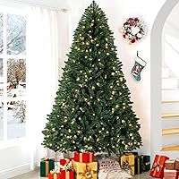 Vista 16 de Naomi Home - Árbol de Navidad nórdico artificial de 7.5 pies con luces, árbol de Navidad encantador realista preiluminado con 1266 puntas de ramas