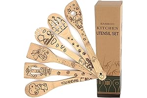 Snoopy Wooden Bamboo Spoons - Set of 6