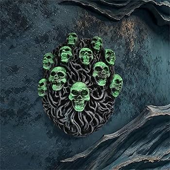No.5206 Death Plastic 壁掛け ホラー デコ スカル ブルー No.5206 Death Plastic 壁掛け ホラー デコ スカル ブルー No