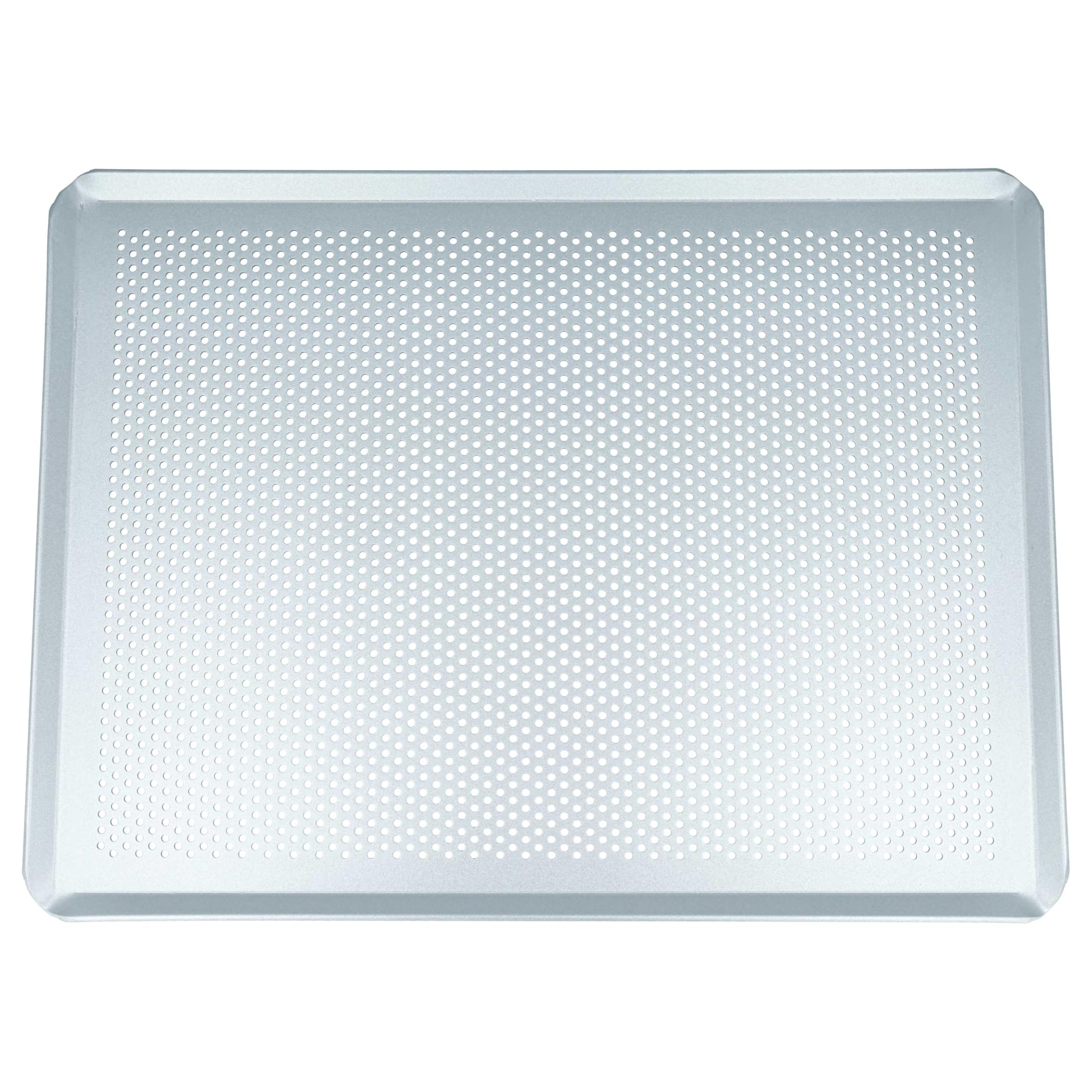 vhbw 2x Backblech für Backofen | 40 x 30 x 1 cm Silber, Perforiert