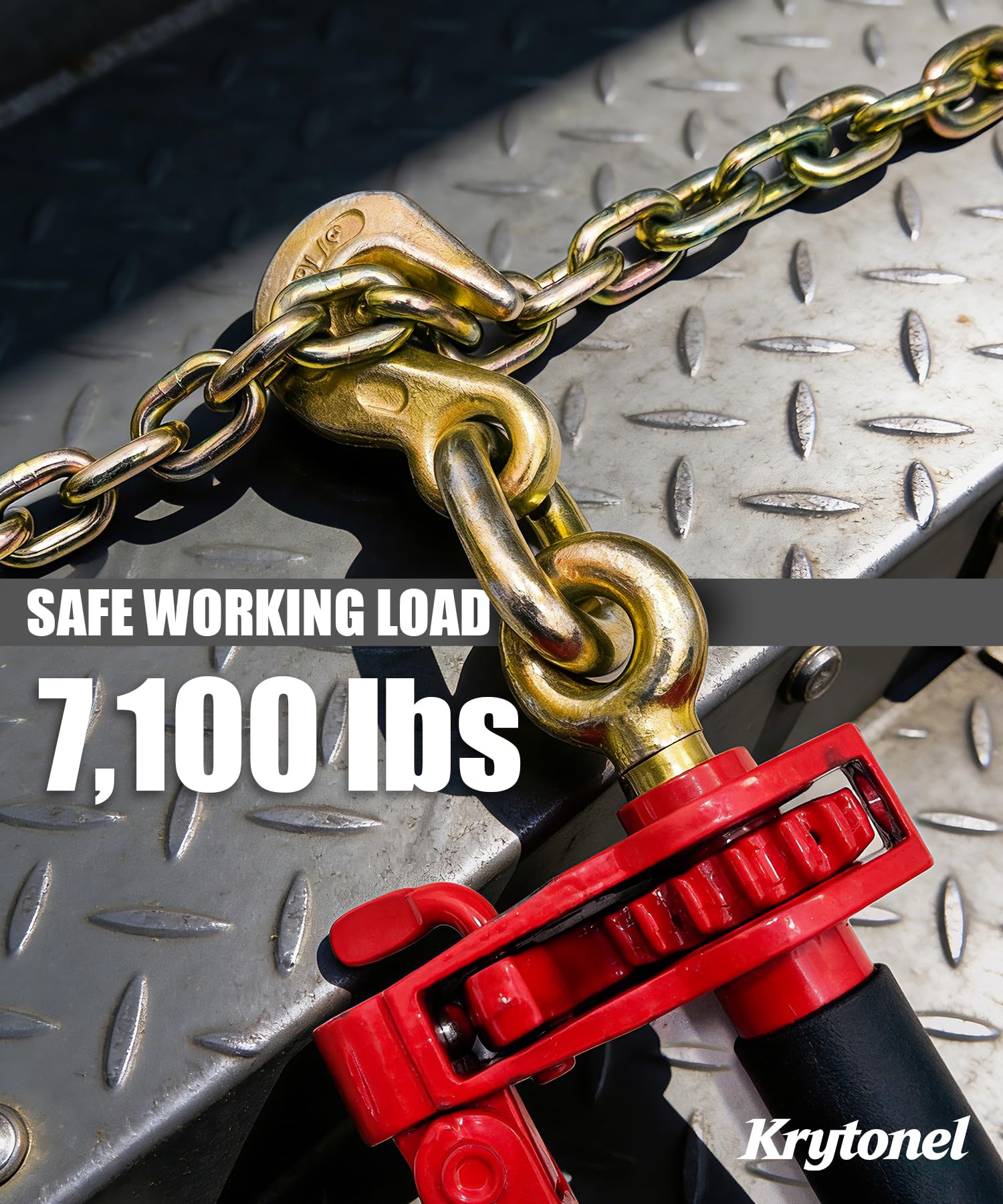 Heavy Duty Ratchet Chain Binder - 4 Pack -3