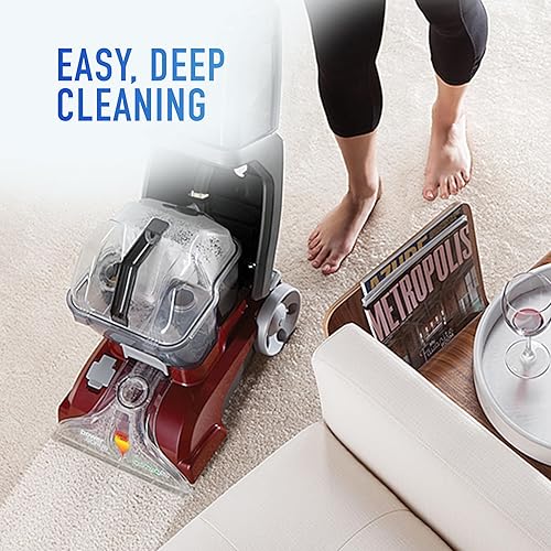Miniatura 4 de Hoover Power Scrub FH50150 - Máquina limpiadora de alfombras, champú vertical, color rojo