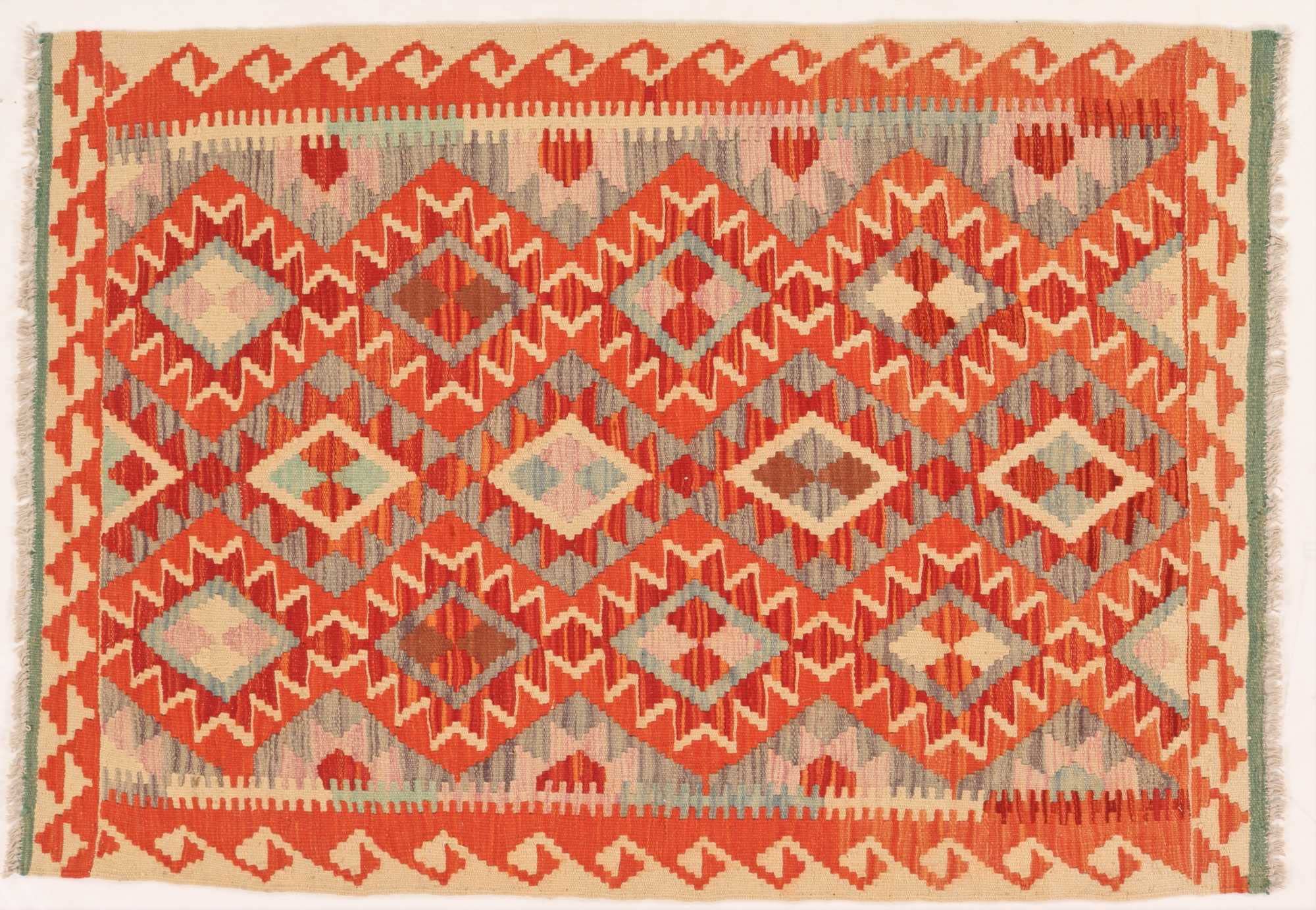 Kelim Afghan Maimana tapis de sol pour un salon chaleureux au style bohème