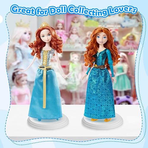 Miniatura 4 de Doll Stand, 4Pcs Plastic Doll Stands for 12 to 18 inch Dolls or Action Figures, Adjustable Dolls Display Holder Up to 1.5 LBS, Waist 1.9" - 3.5"