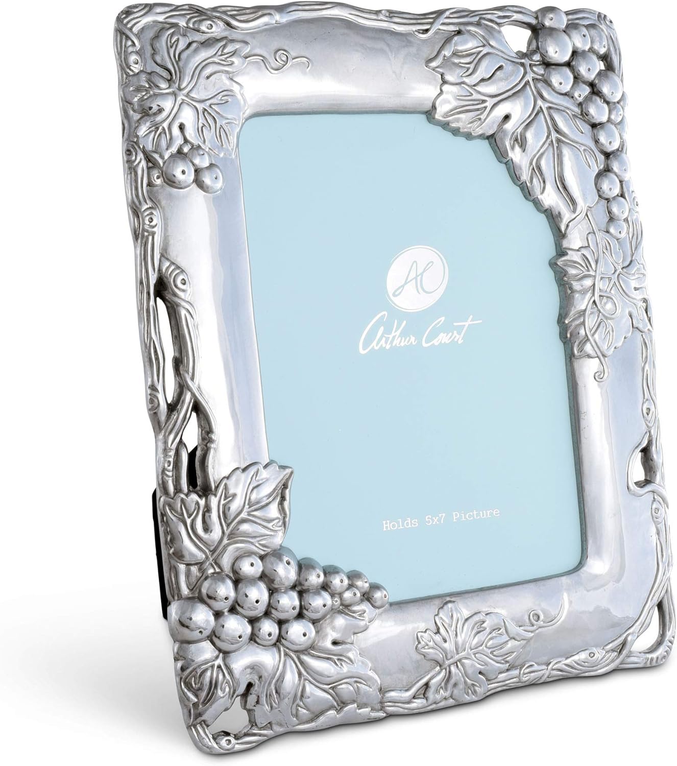 Arthur Court Designs Aluminum 5x7 Roman Grape Photo Frame
