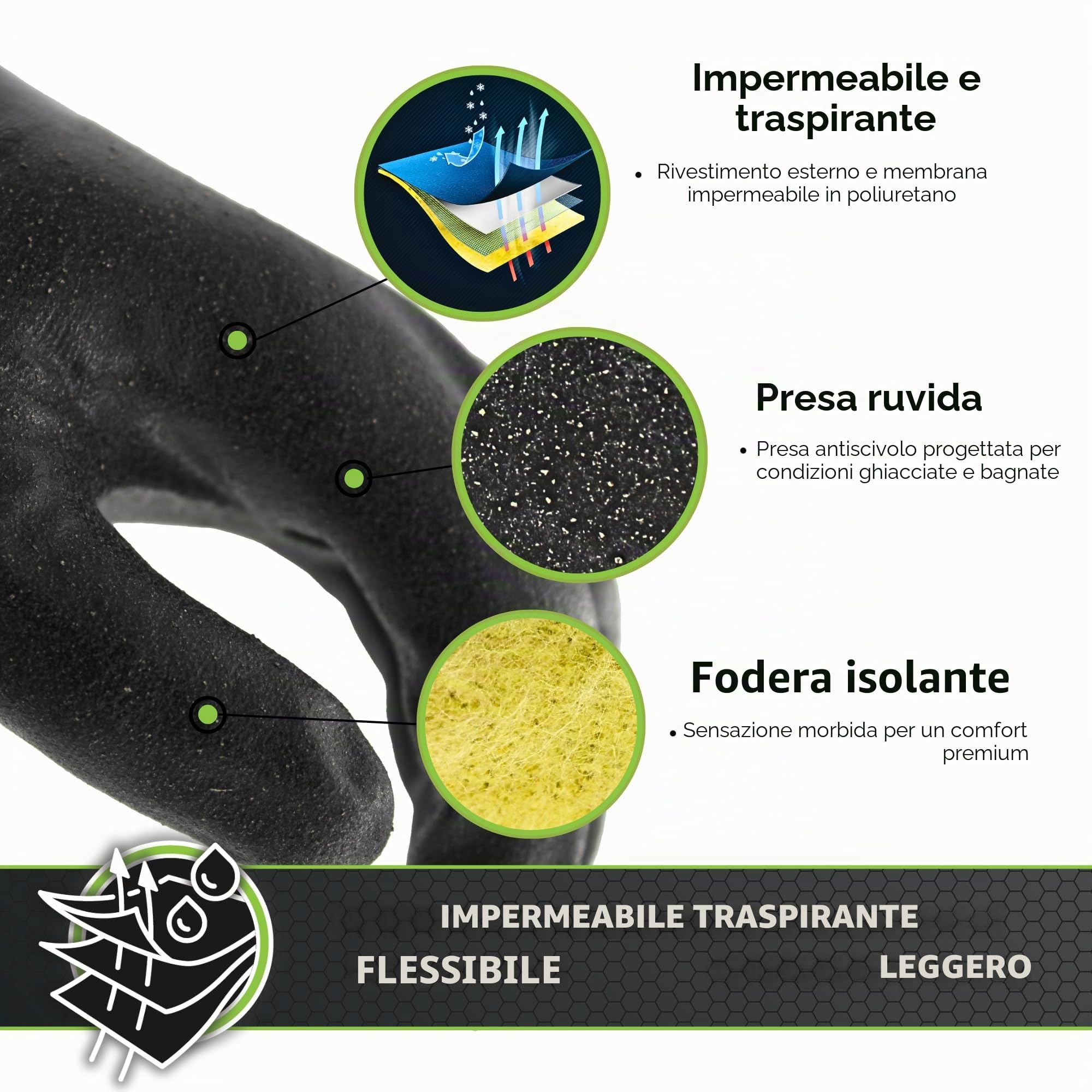 SHOWA 282-02 Temres Guanti da lavoro termici impermeabili