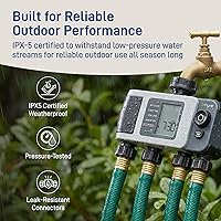 Vista 7 de Orbit 24639 B-hyve XD Temporizador de riego de manguera inteligente de 4 puertos con concentrador Wi-Fi