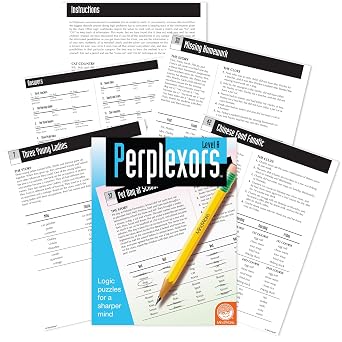 MindWare Perplexors Level A Math Games Book - Encourages Deductive Reasoning with Logic Puzzles for Kids and Math Puzzles for Kids Ages 9-12 - Reproducible for Single-Classroom Use - Ages 9 and Up