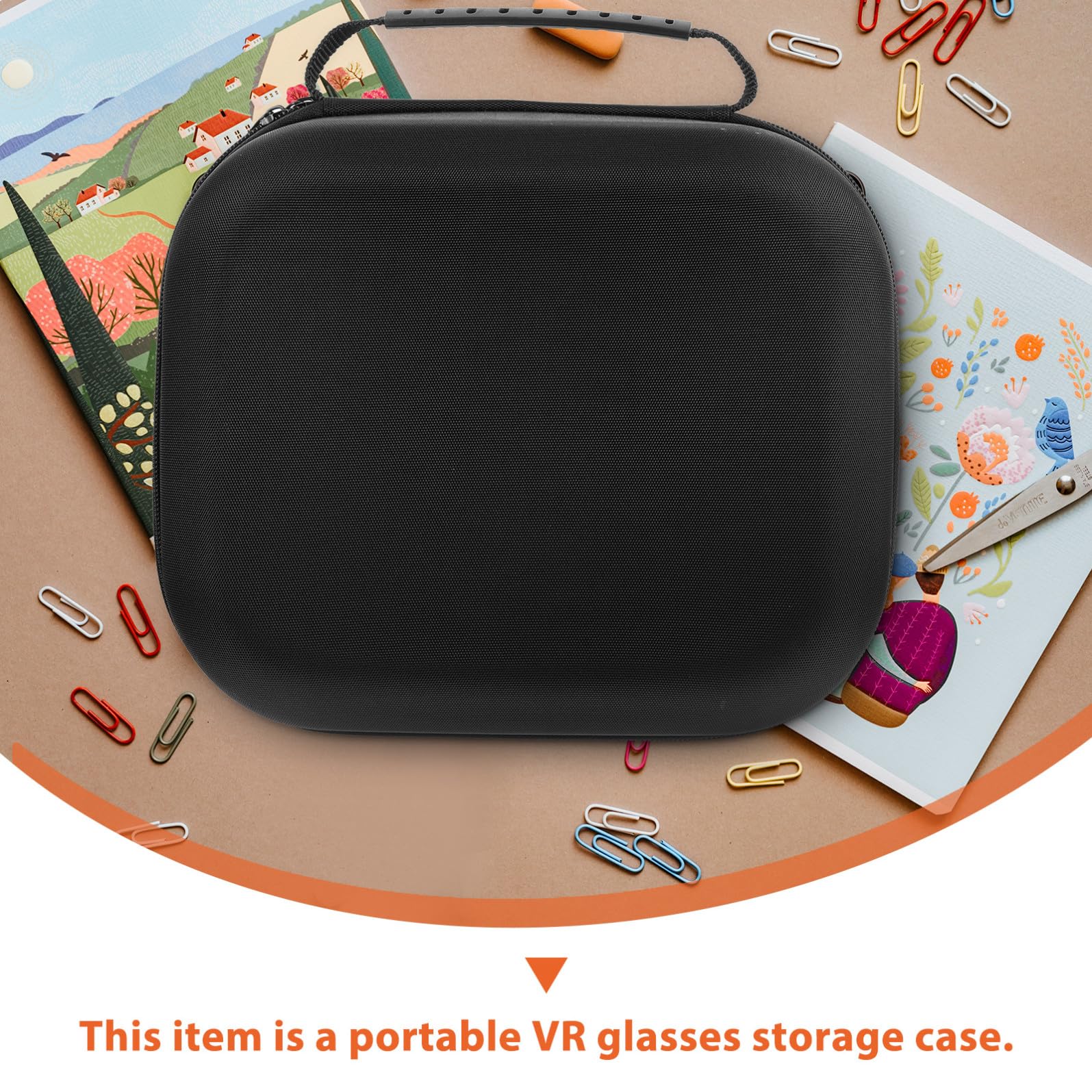 Gatuida Scatola Eva Protettiva Per Occhiali Vr Borsa Antiurto Portatile Per Esterni Custodia Da Viaggio Per Occhiali Cerniera Resistente e Pratica