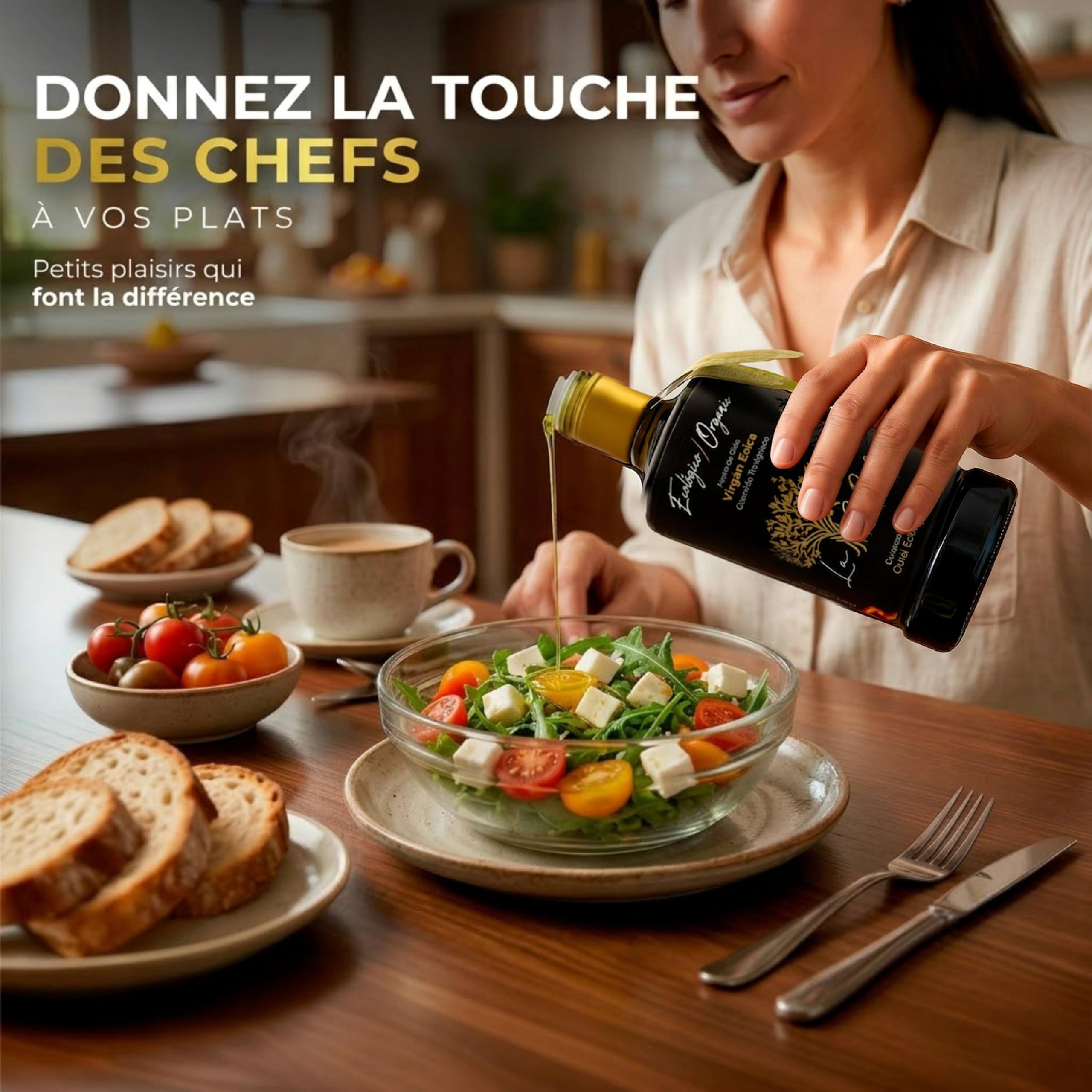 Huile D'olive Extra Vierge Bio - Variétés Picual et Cornicabra de Grande Qualité, Intense et Fraîche | Récolte Précoce D'olives Vertes, Extraction À Froid | Idéale Pour une Usage À Cru (1L)