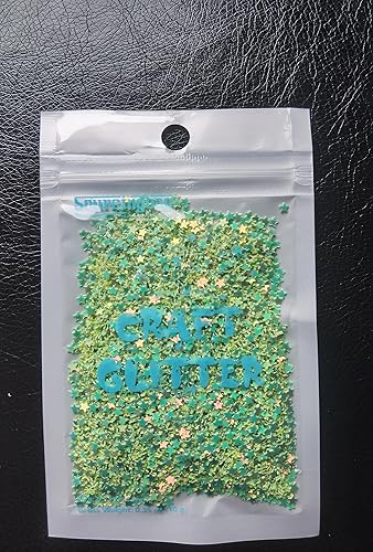 Miniatura 4 de Art Craft - Brillantina, confeti de lentejuelas de estrella de 0.118 pulgadas para arte de uñas, suministros de limo, manualidades de resina,