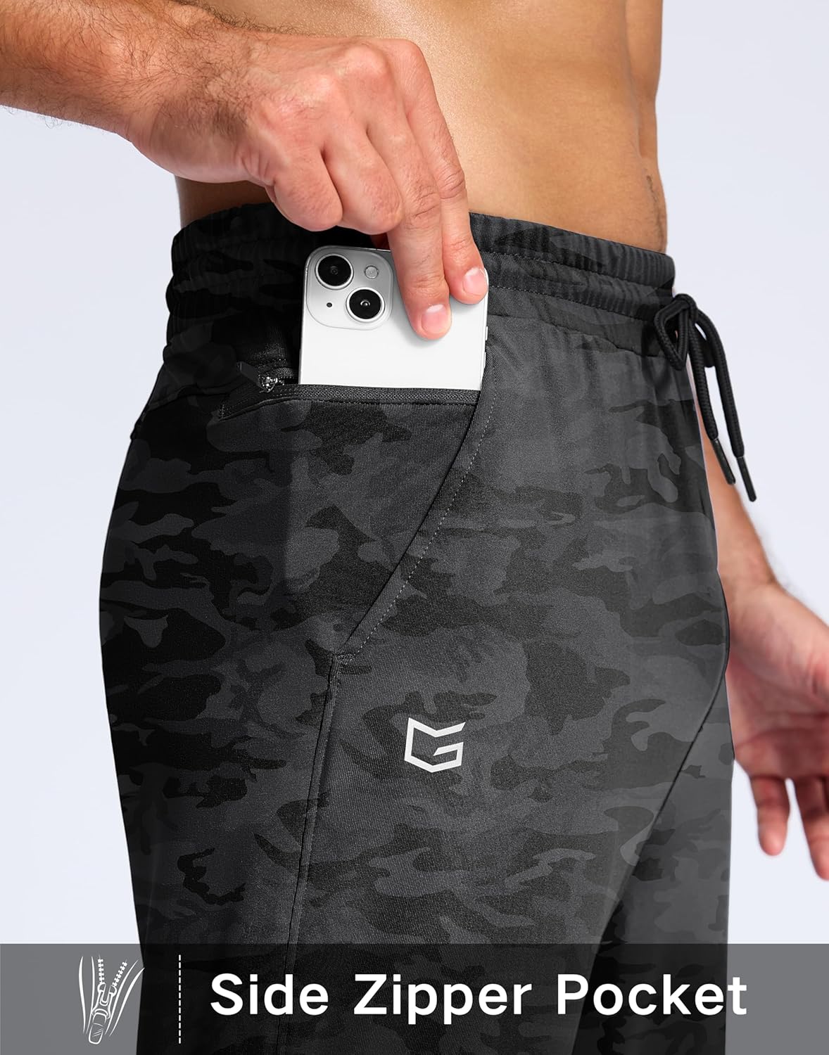 G Gradual Men's Fleece Lined Pants with Zipper Pocket Winter Warm Athletic Joggers Sweatpants for Men Workout Running Gym - Image 4