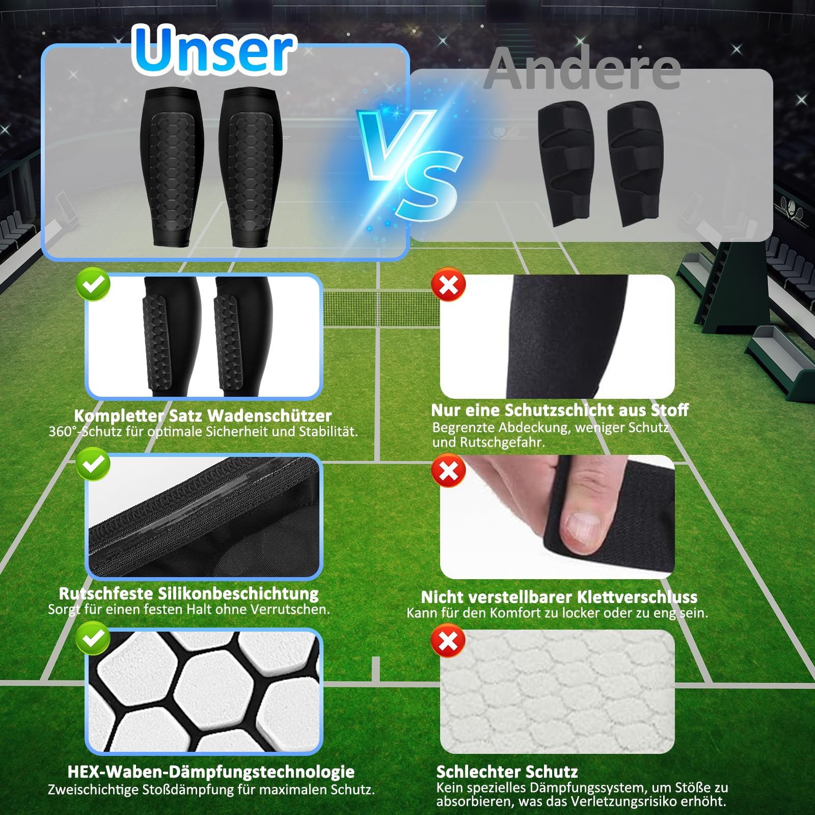 Parastinchi bambini calcio S – Traspirante e antiscivolo per calciatori in crescita 30 – 50 kg, protezione efficace durante il calcio, il basket, il ciclismo e le escursioni