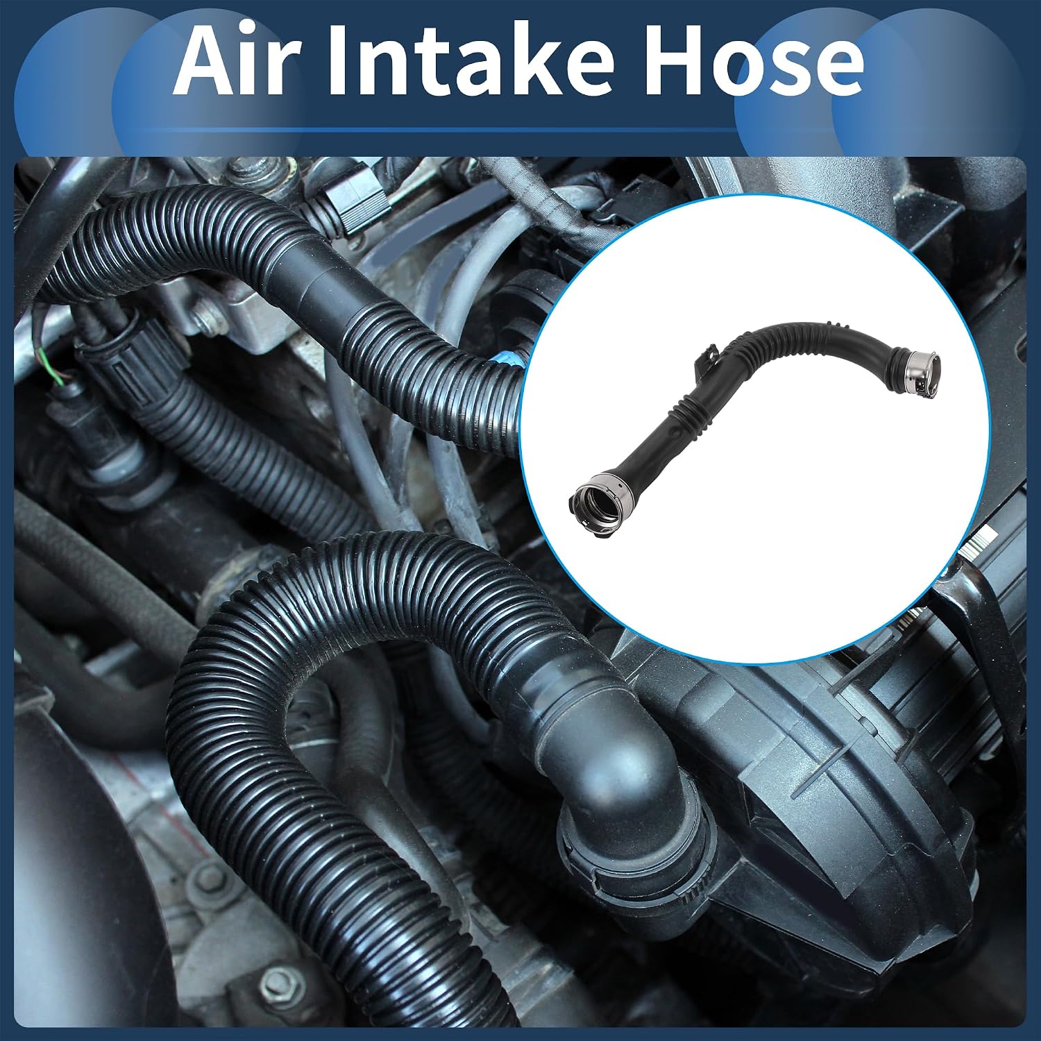 Engine Air Intake Hose Clamps for Opel Vivaro 2015-2019 Air Cleaner Intake Hose No.144606126R Plastic 1 Pc