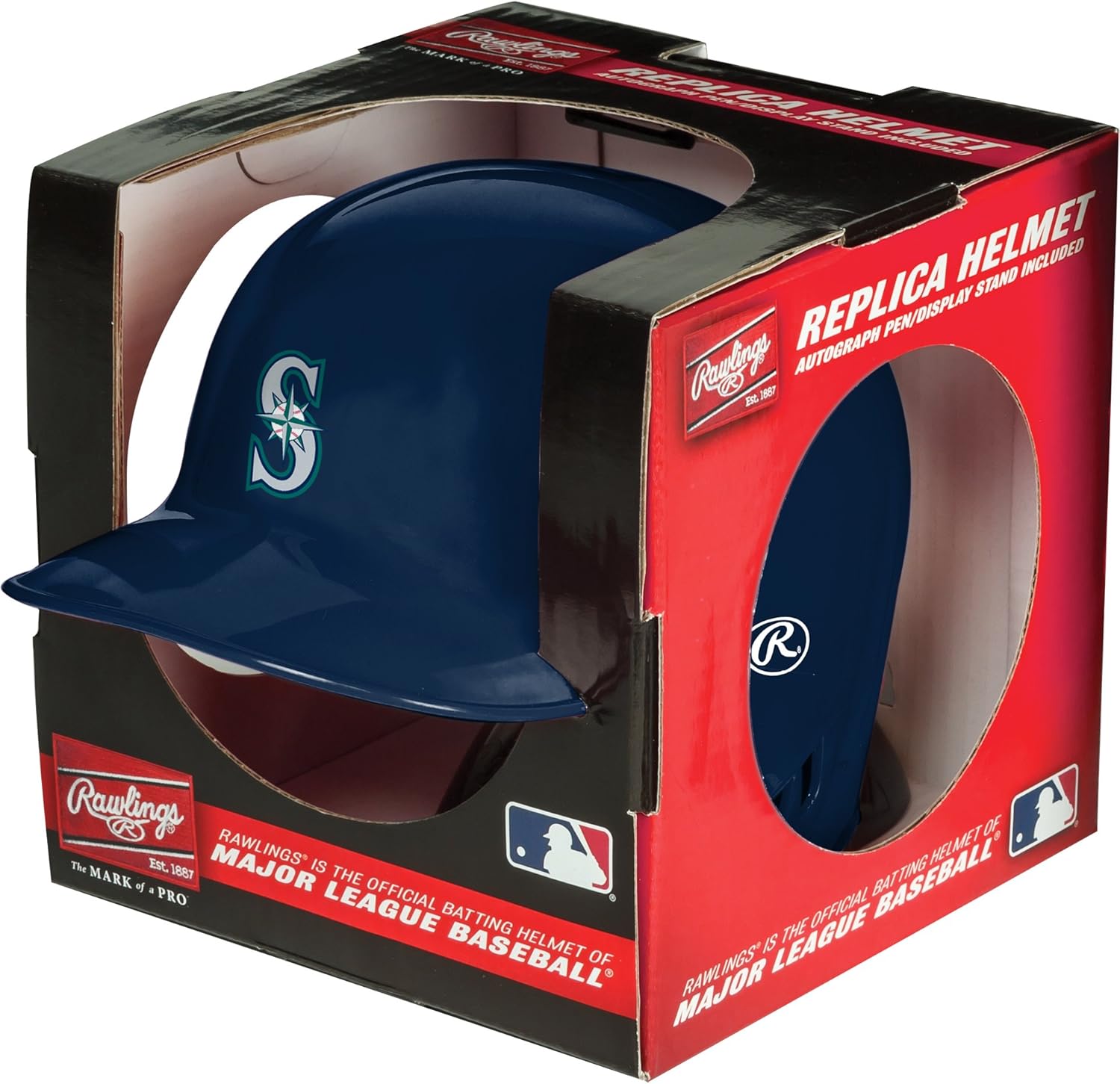 Rawlings MLB Seattle Mariners Mini Replica Helmet, Blue : Sports & Outdoors