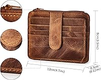 Vista 3 de BRASS TACKS LEATHERCRAFT Vintage Top Grain Leather Wallet for Men Gift Box