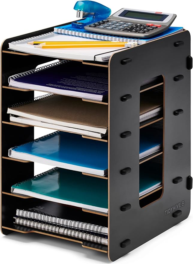 TIDYHIVE 6-Tier Letter Tray Organiser, Paper Filing Tray for Office ...