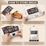 2 Pack Organic Beeswax Bread Bags for Bread & Sourdough, Large Linen Reusable Bread Storage Bag with Removable Double Bags for Easy Cleaning, Food-Safe, Plastic-Free, Keeps Bakes Fresh Longer