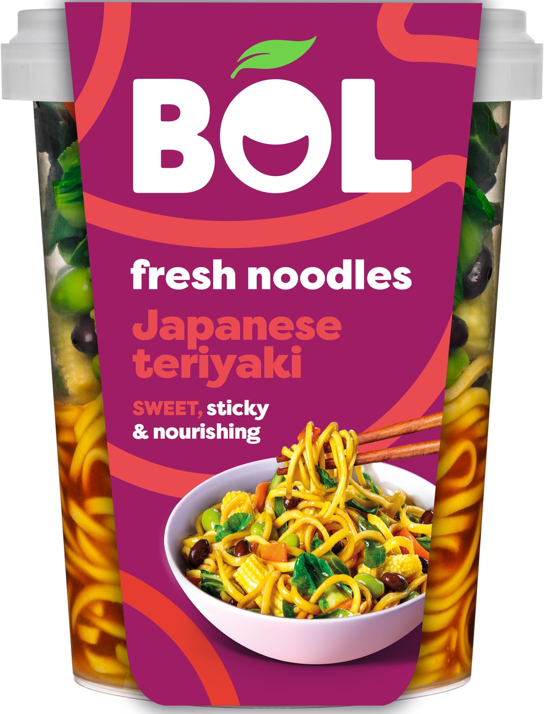 BOL Sweet & Sticky Teriyaki Udon Noodle Pot, 345g
