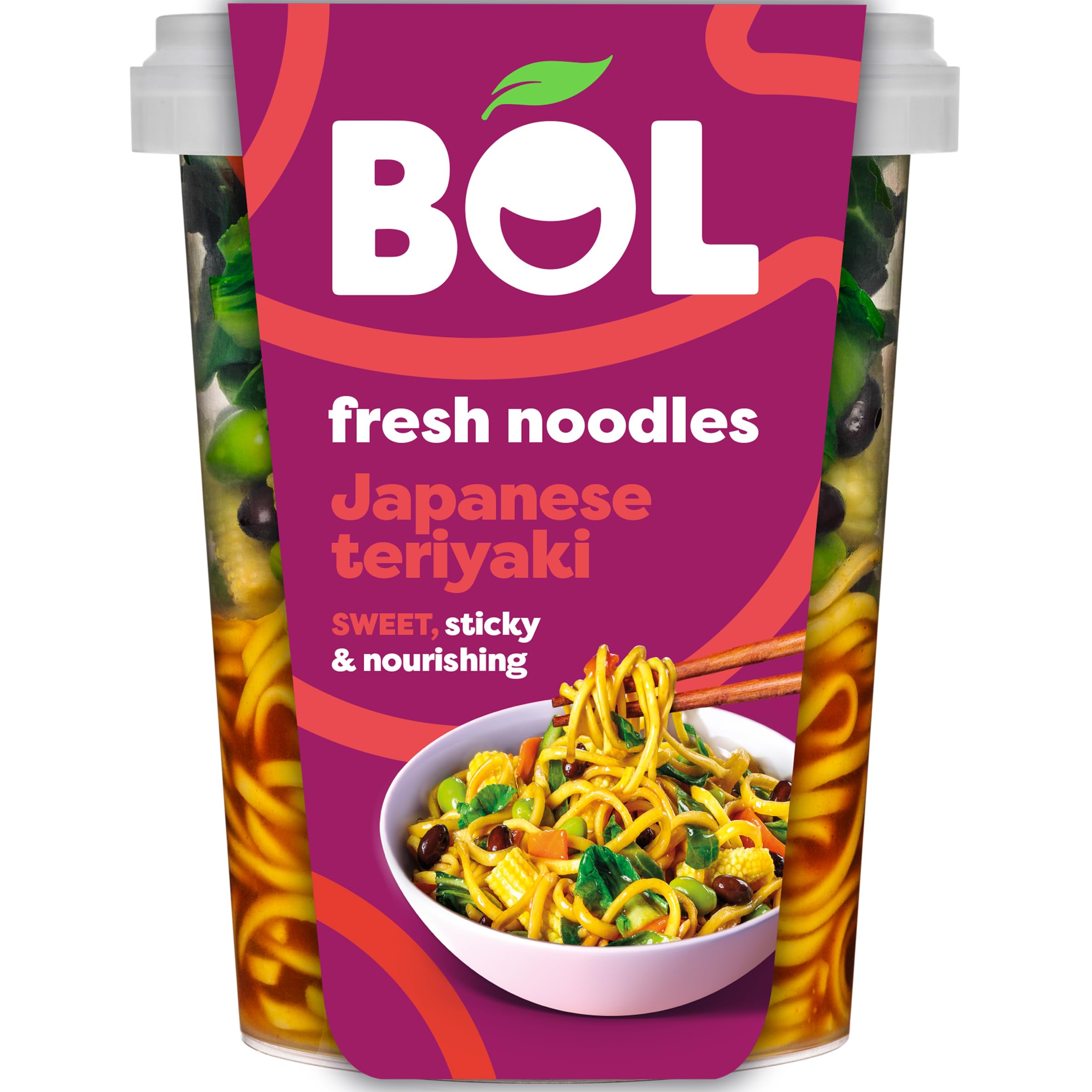 BOL Sweet & Sticky Teriyaki Udon Noodle Pot, 345g