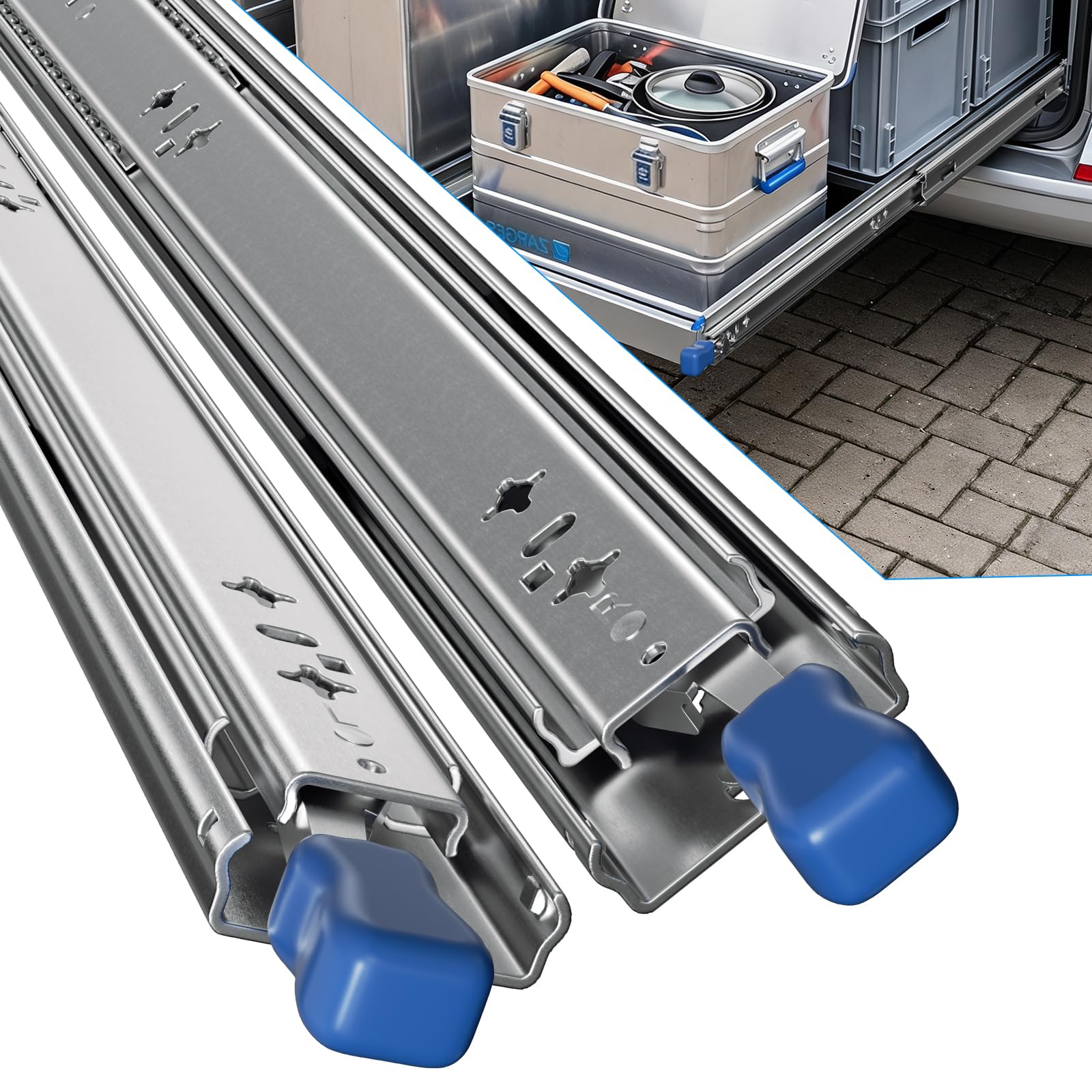 Glissière pour tiroir charge lourde 300mm, rail coulissant 120 kg, 1 paire