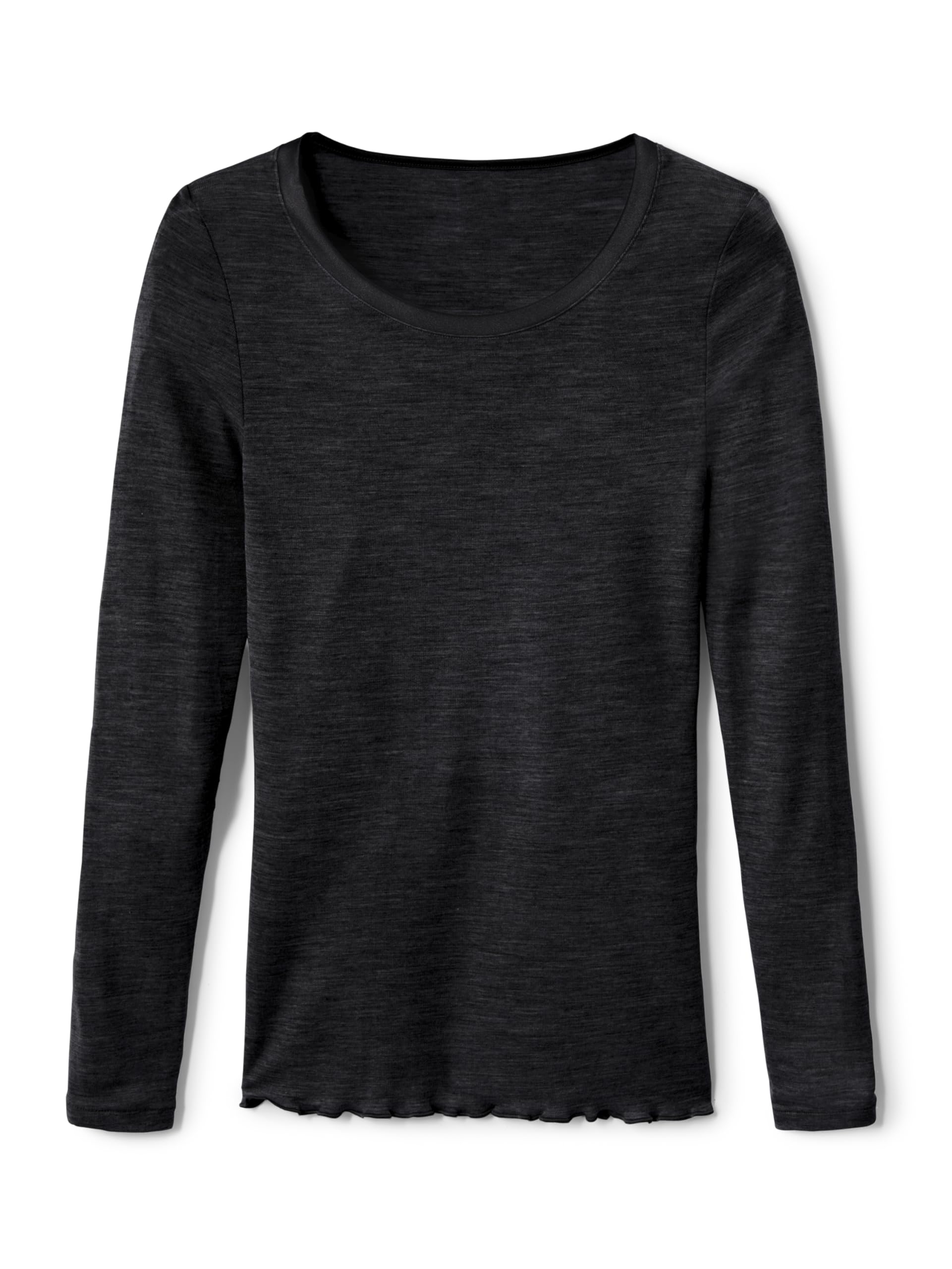 CALIDA True Confidence Langarmshirt Damen | aus Wolle-Seide, Feinripp, temperaturausgleichend, geruchshemmend