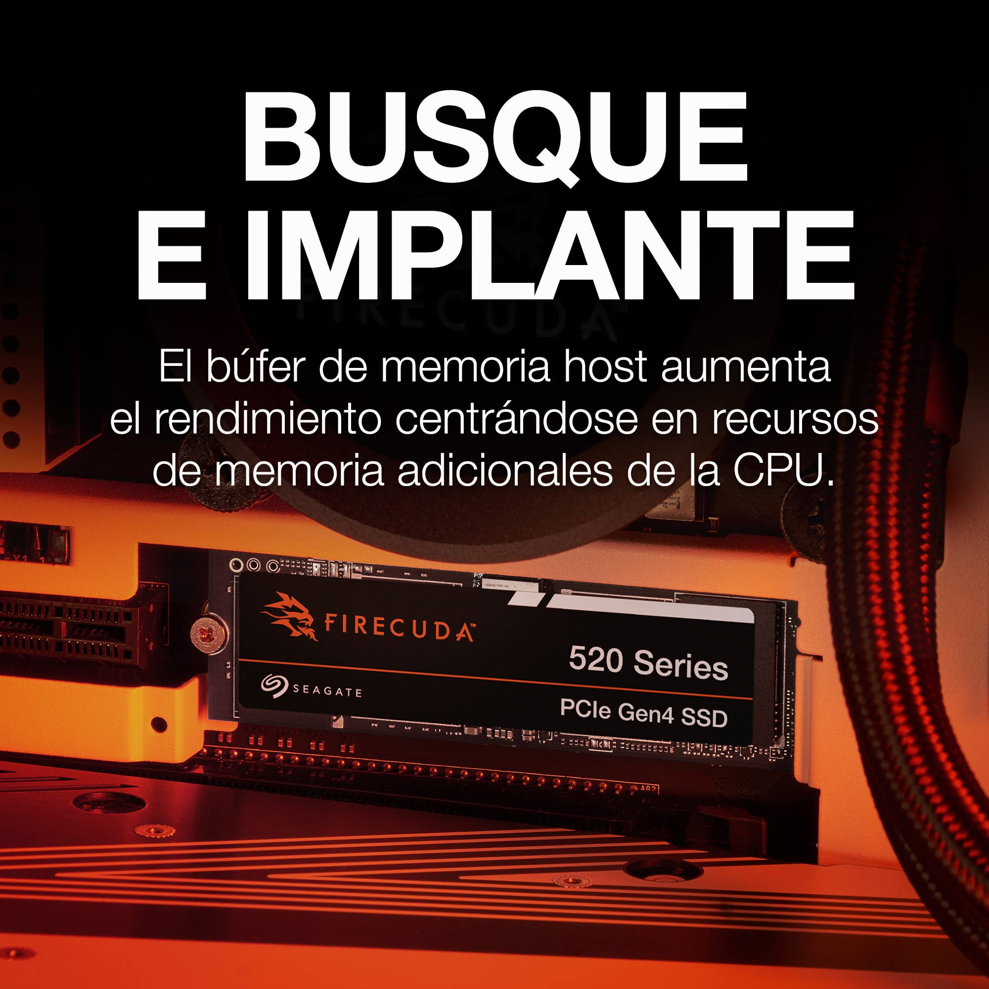 内蔵型SSD Seagate FireCuda 520 2TB Seagate Technology FireCuda 520 NVMe SSD, 2 TB, SSD interno, M.2