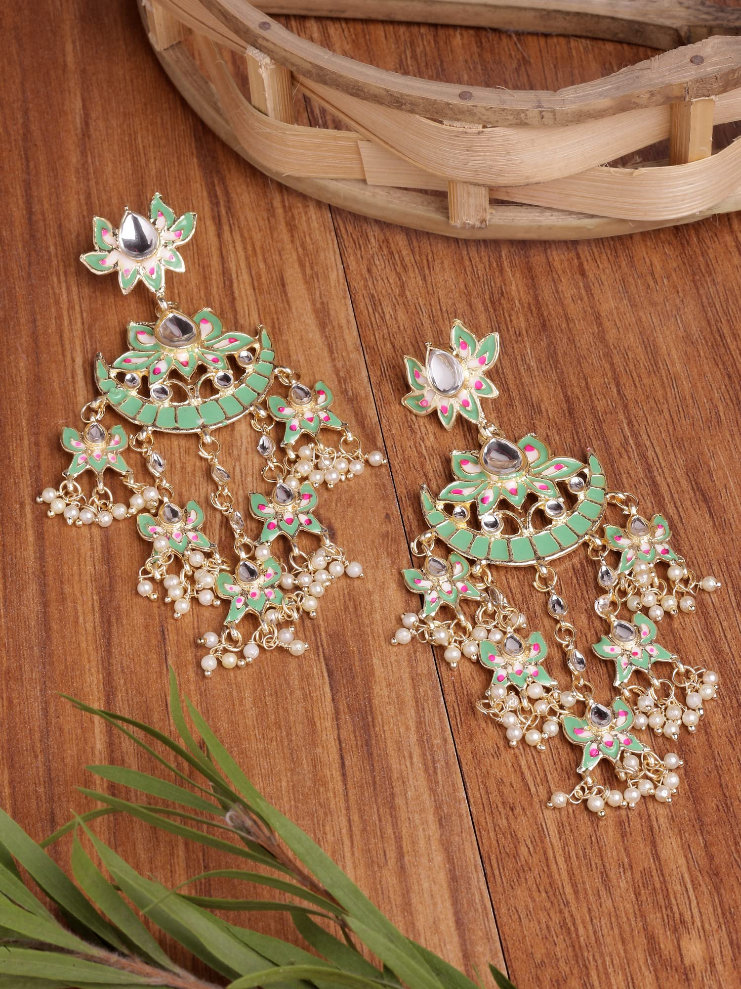 Stylish Traditional Kundan Earrings for Women