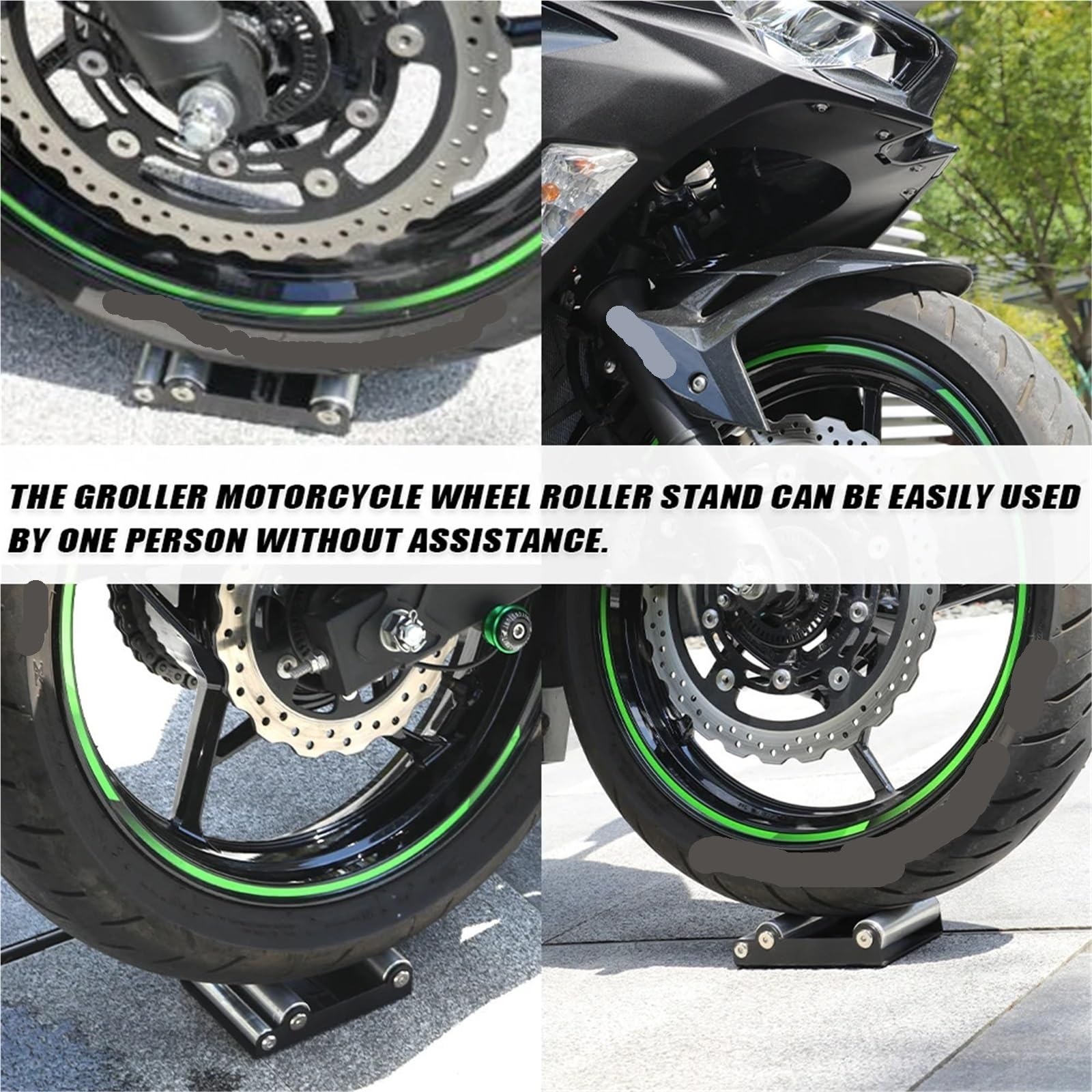 Pasuje do Kawasaki opony motocyklowej Suzuki Uchwyt mycia opon Przenośny łańcuch Czysty podnośnik rolkowy osłona widelca(B)