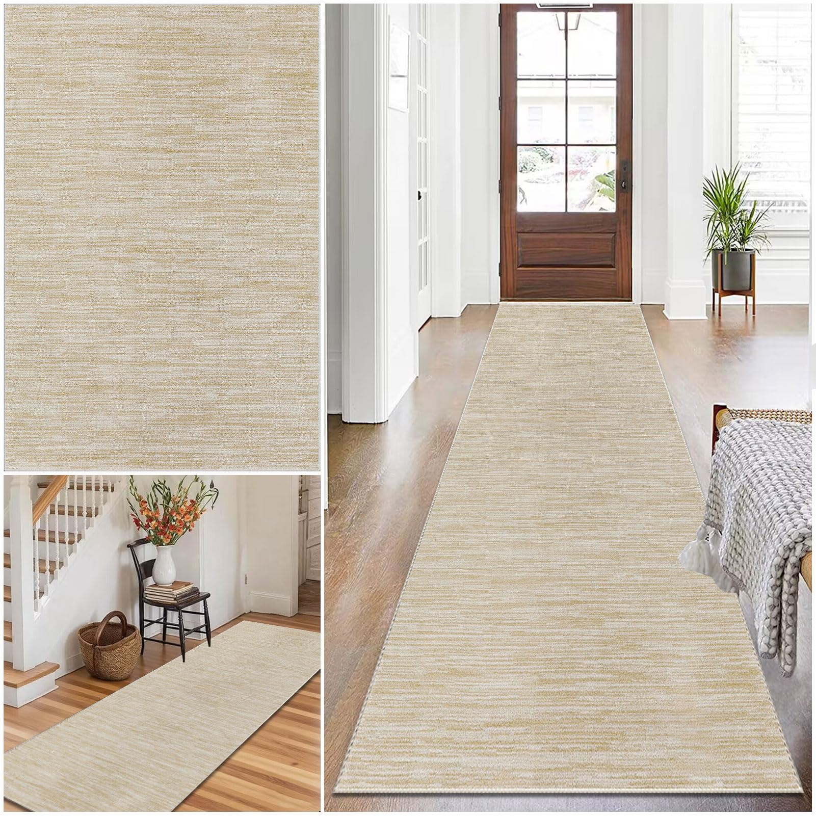 Long Runner Rug for Hallway, Washable Carpet Runner Rug for Kitchen, Non-Slip Extra Long Entryway Runner Rug, Long Hallway Hall Runner Narrow Rugs, 50 x 150 cm Laundry Bedroom Room Rug Runner