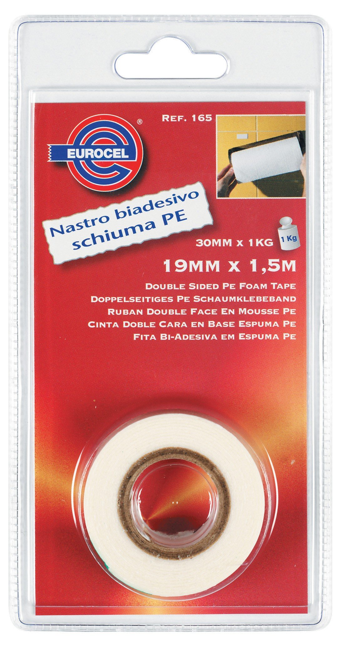 NASTRO BIADESIVO FORTE ML.5X19MM. PZ - 12